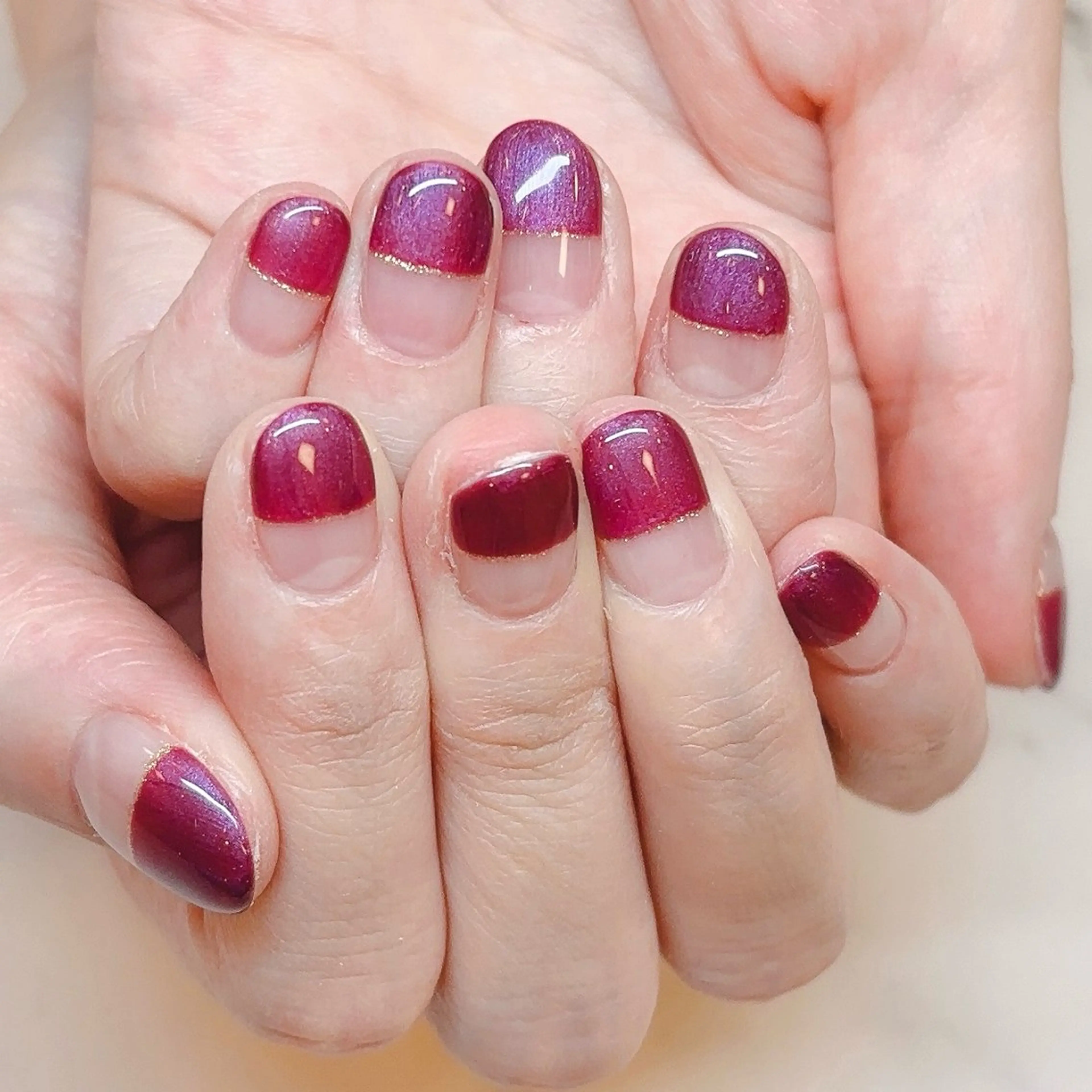 ネイル フレンチネイル ラメ(グリッター) Cravo miyuのネイルデザイン