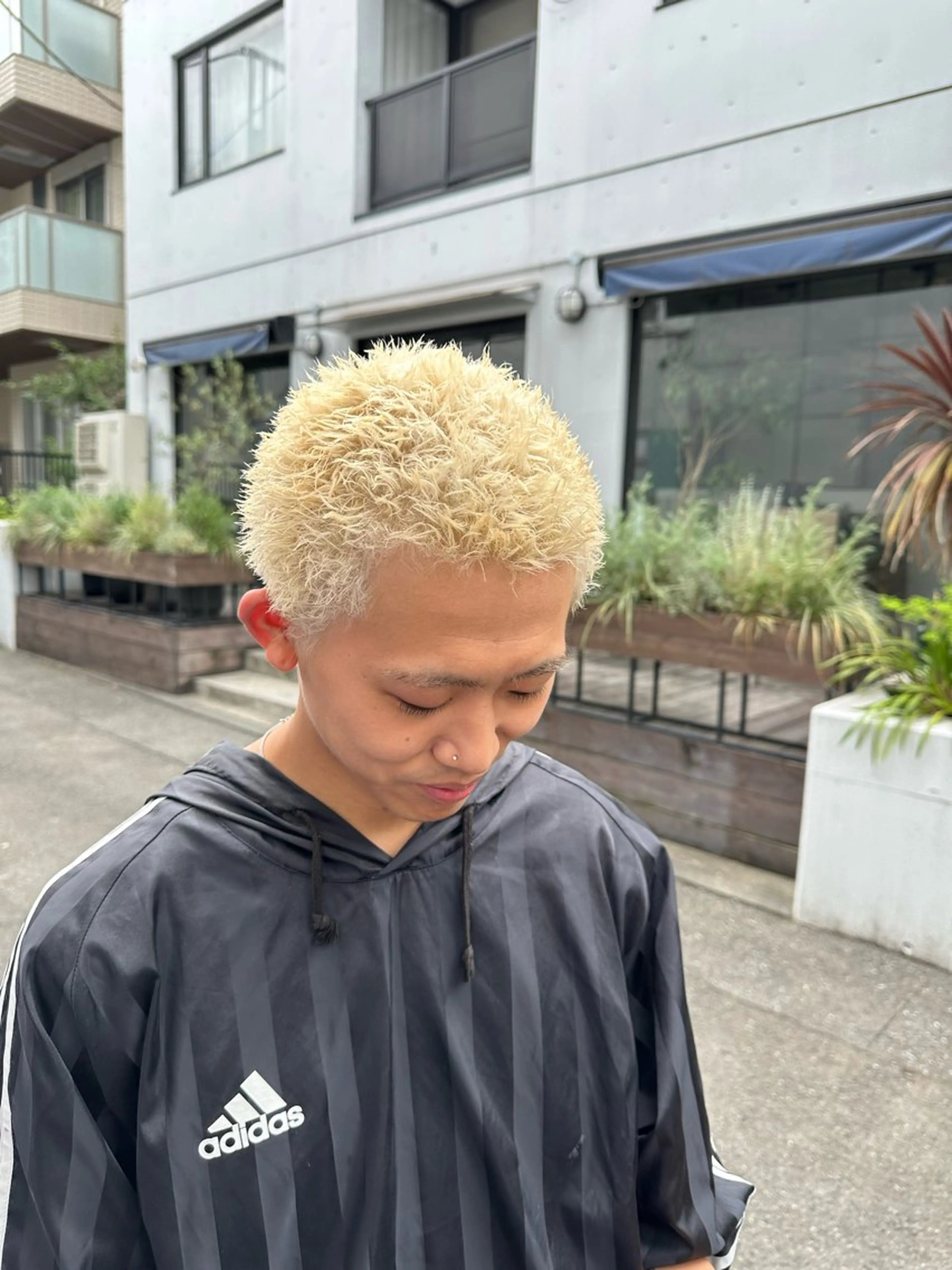 ショート カラー パーマ メンズ カット ヘアカラー パーマ 💈メンズ/パーマ 💈中目黒/谷のヘアスタイル