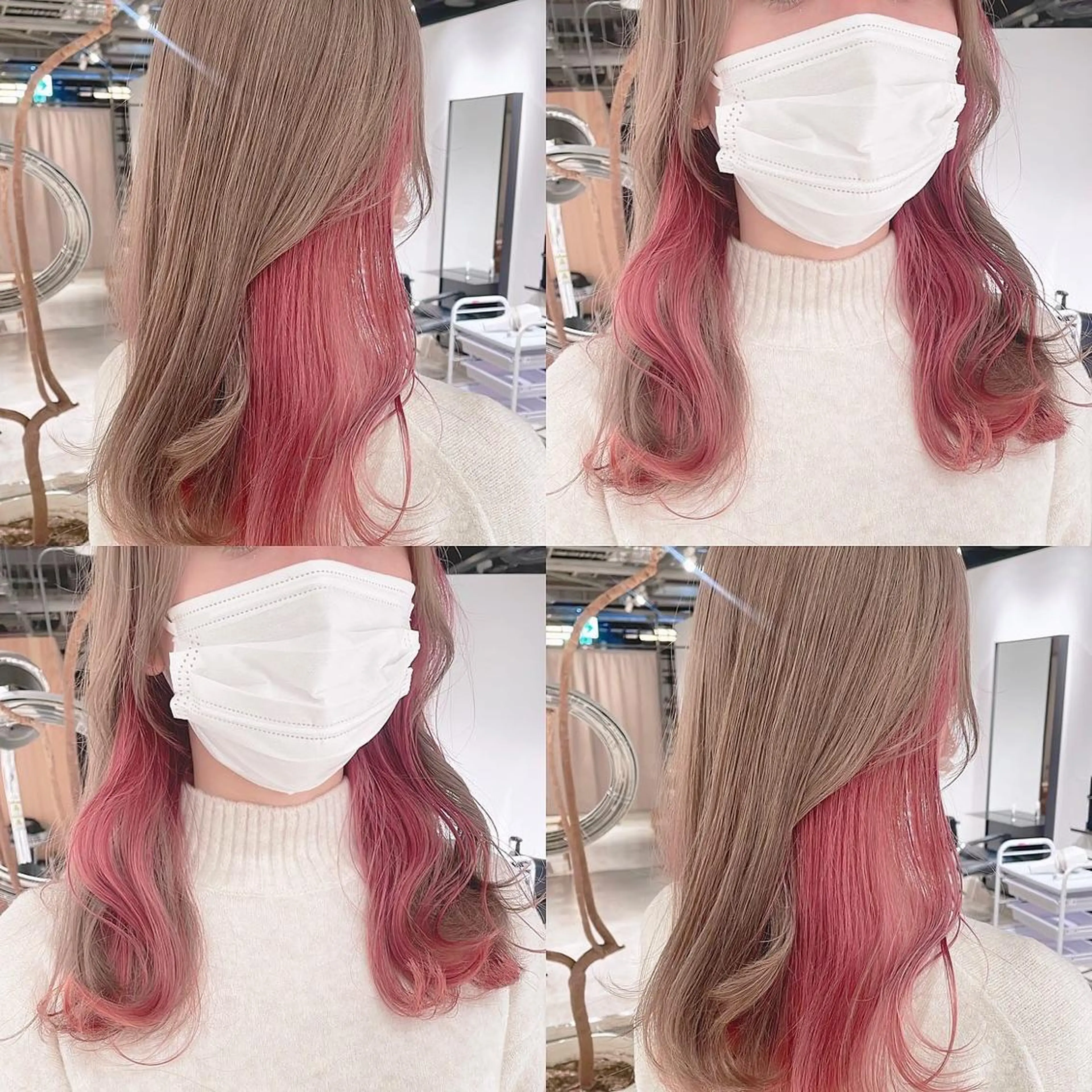 カラー ヘアカラー トリートメント 渋谷:インナーカラー ／🍒エリカ🍒のヘアスタイル