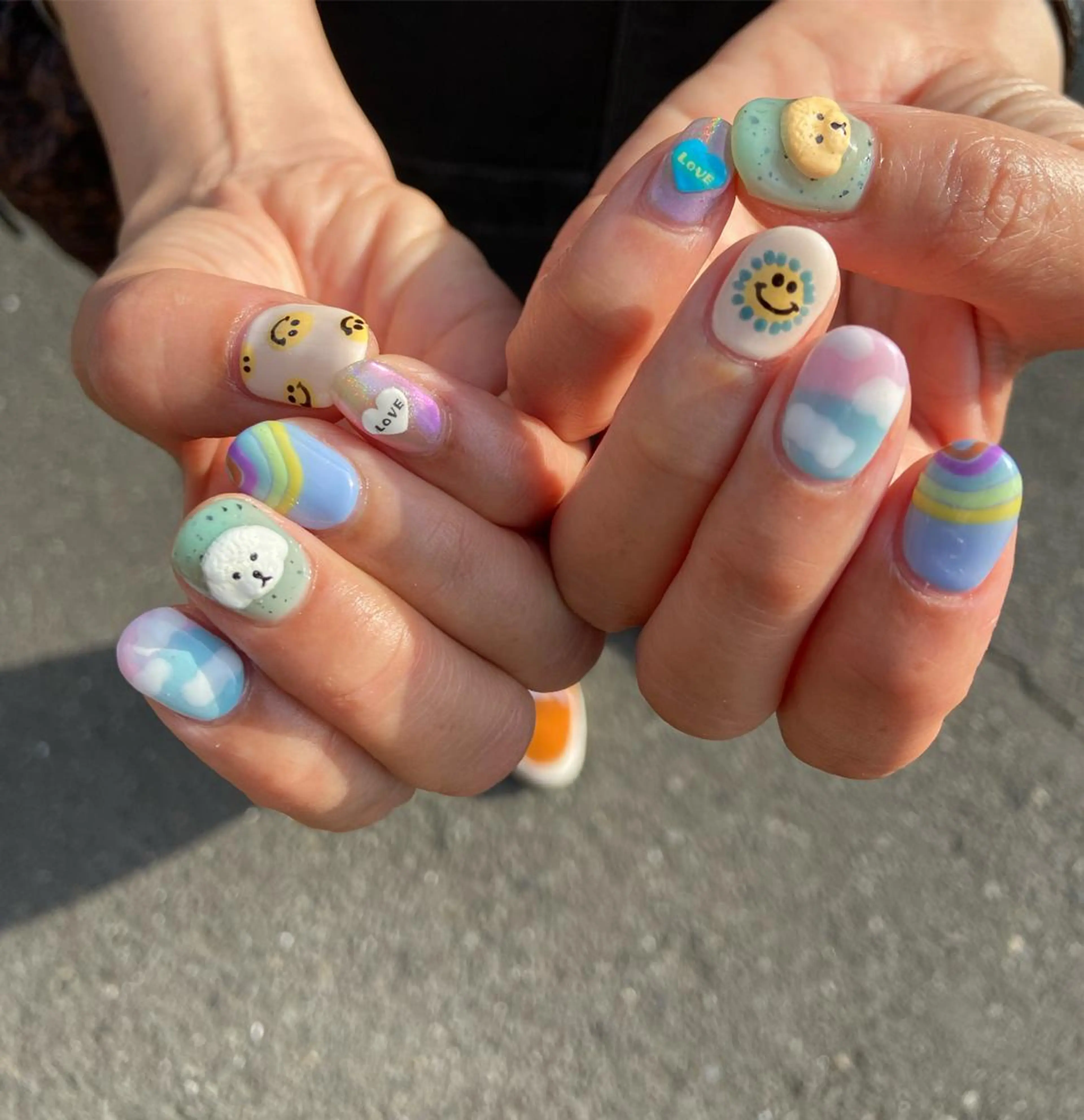 ネイル クリアネイル グリーン マグネットネイル シルバー . unffのネイルデザイン