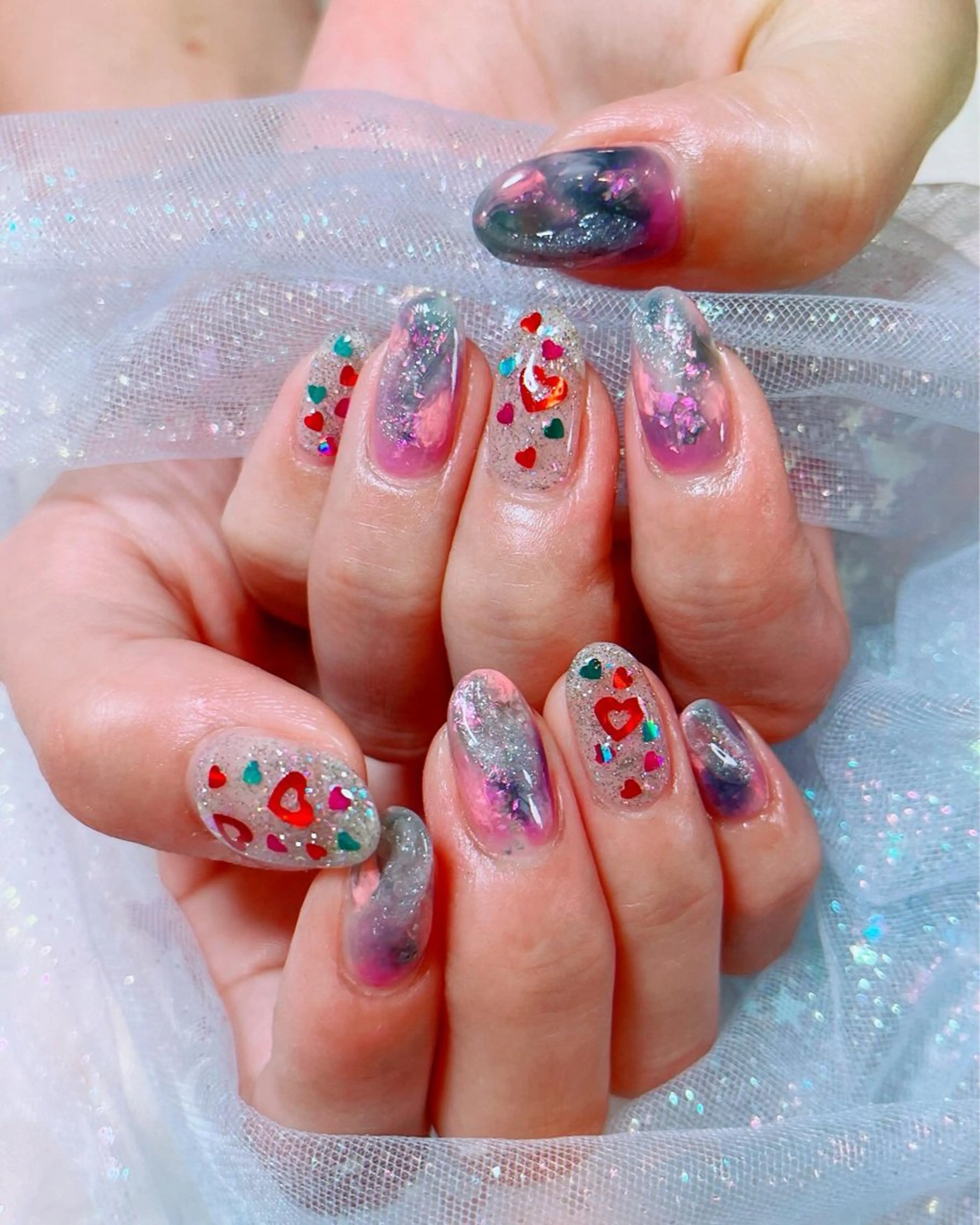ネイル ハート ニュアンスネイル ruirui.naildesign所属・RUI ☆のネイルデザイン