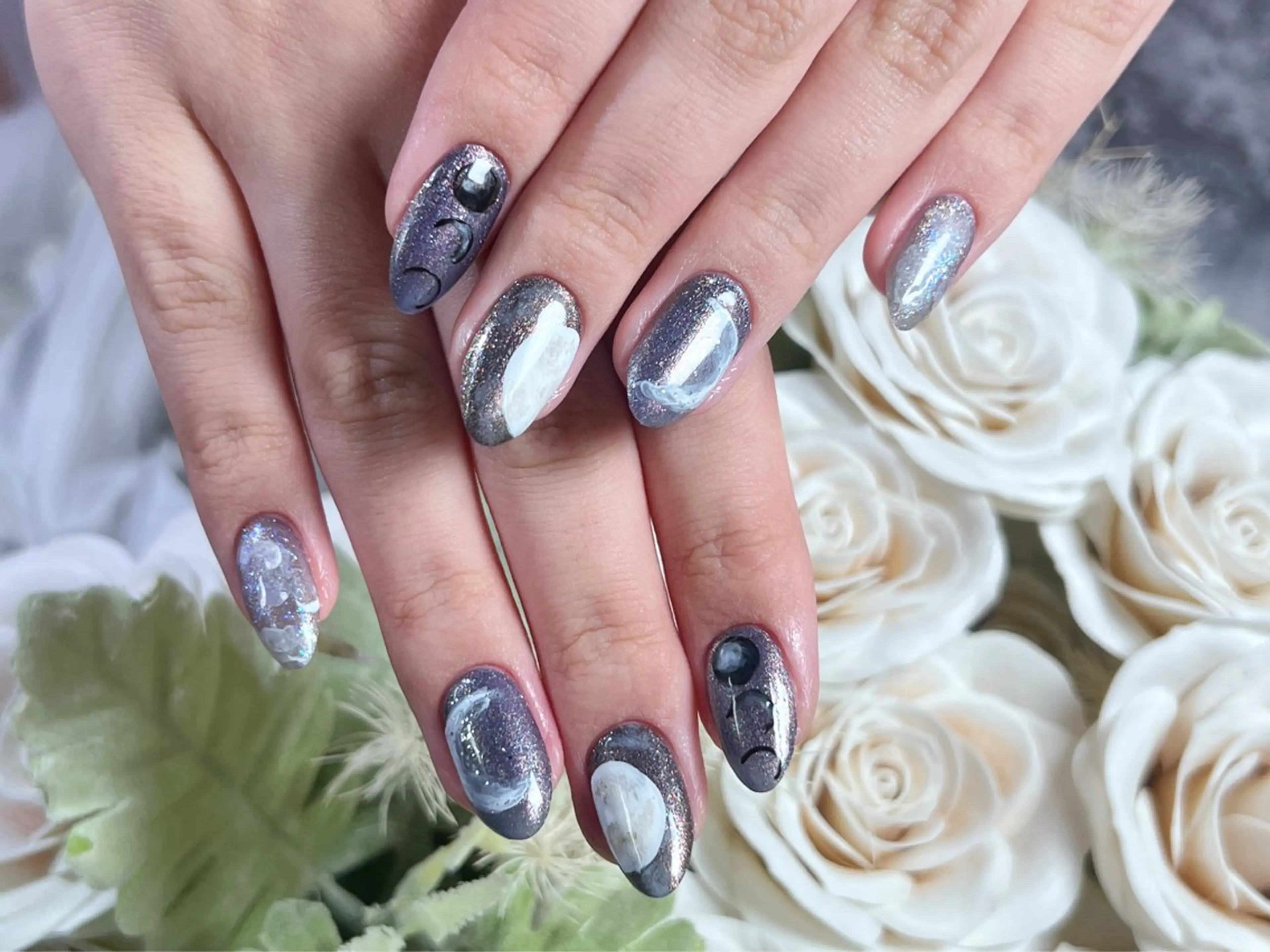 ネイル ロングネイル 持ち込み スカルプネイル ワンホンネイル ハンドネイル Painty所属・Painty nailのネイルデザイン