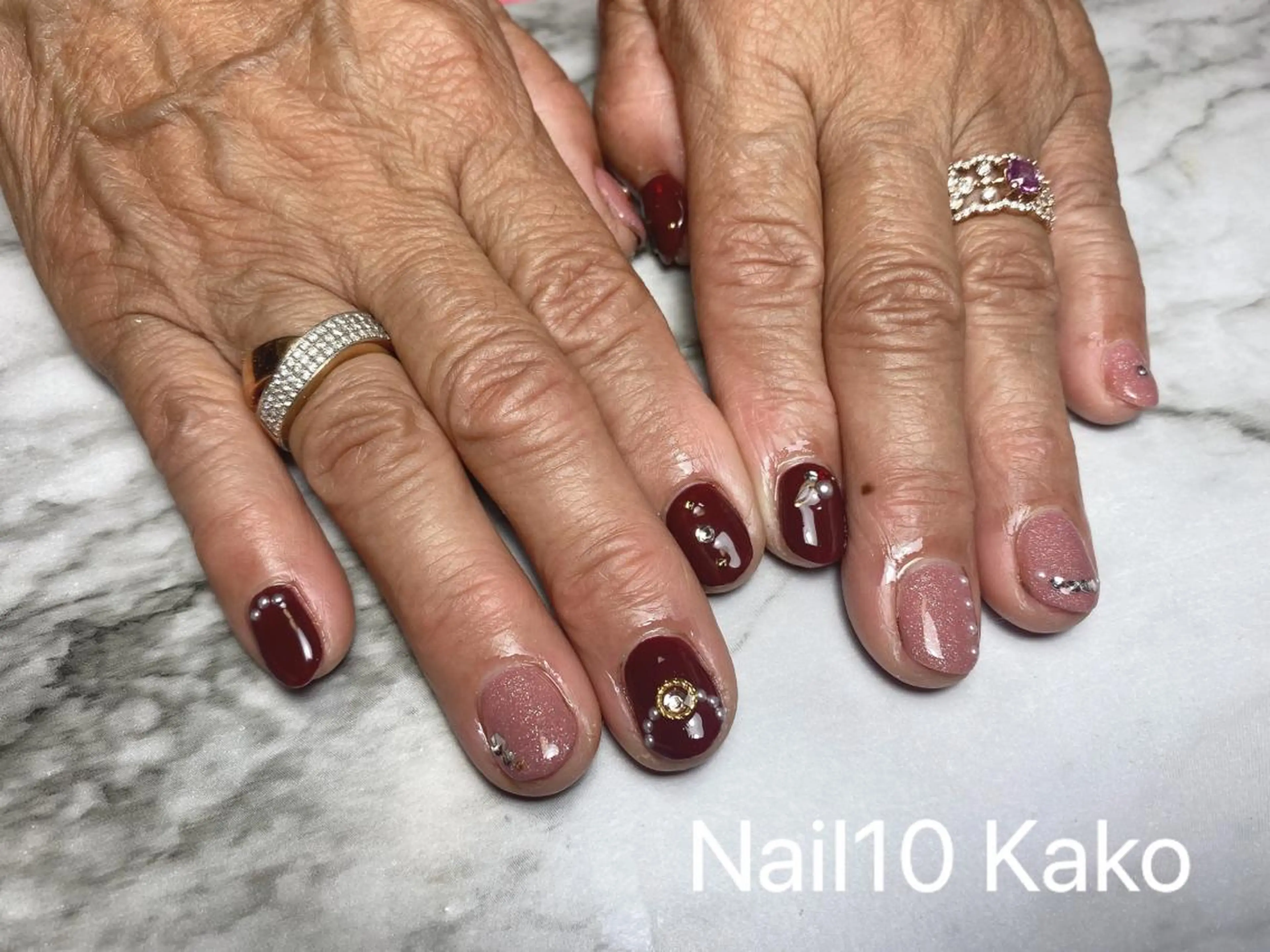 ネイル ストーンネイル Nail10 Kakoのネイルデザイン