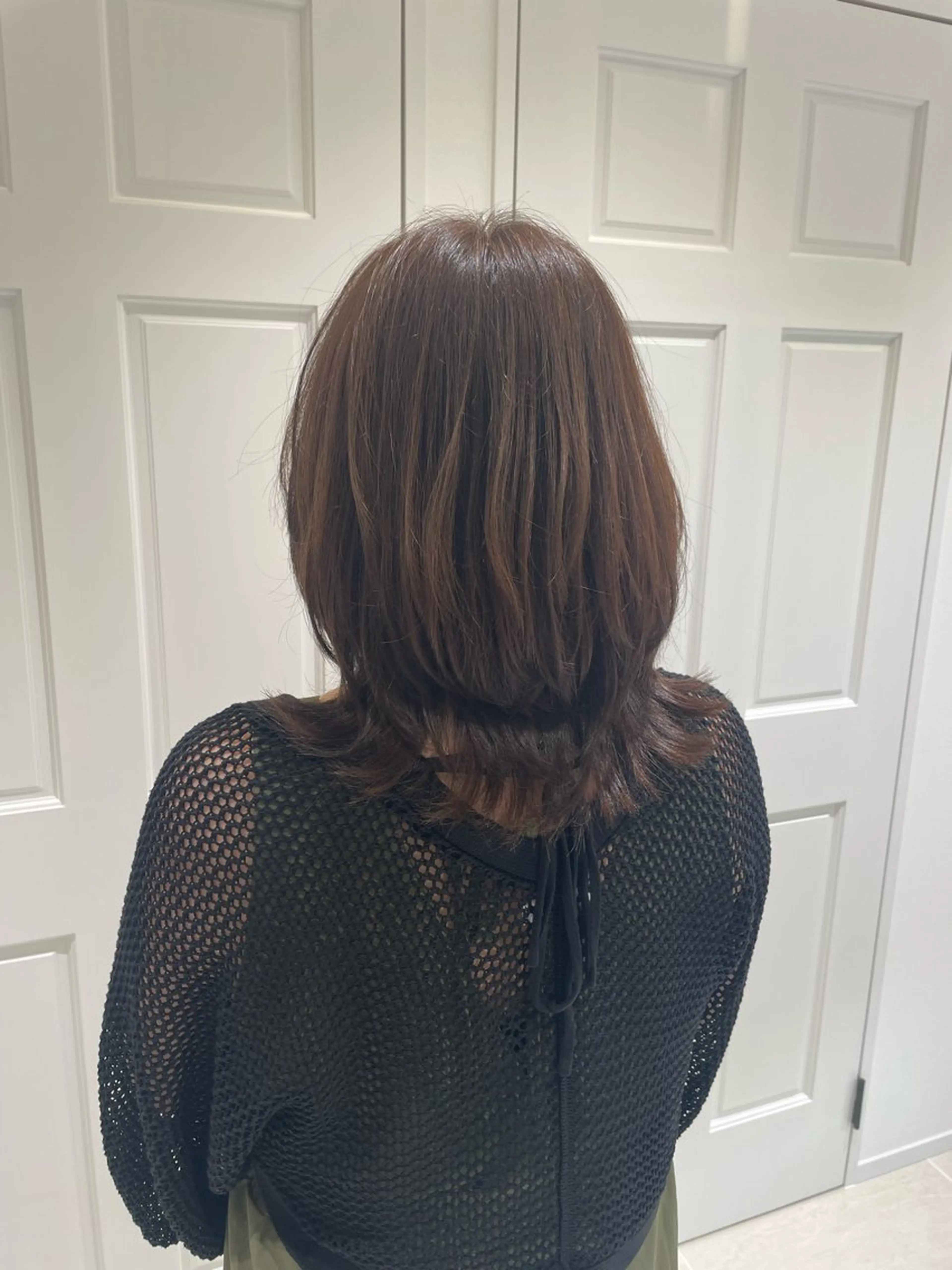 セミロング レイヤーカット ボブ／ブリーチカラー ／ゆづき🌟のヘアスタイル