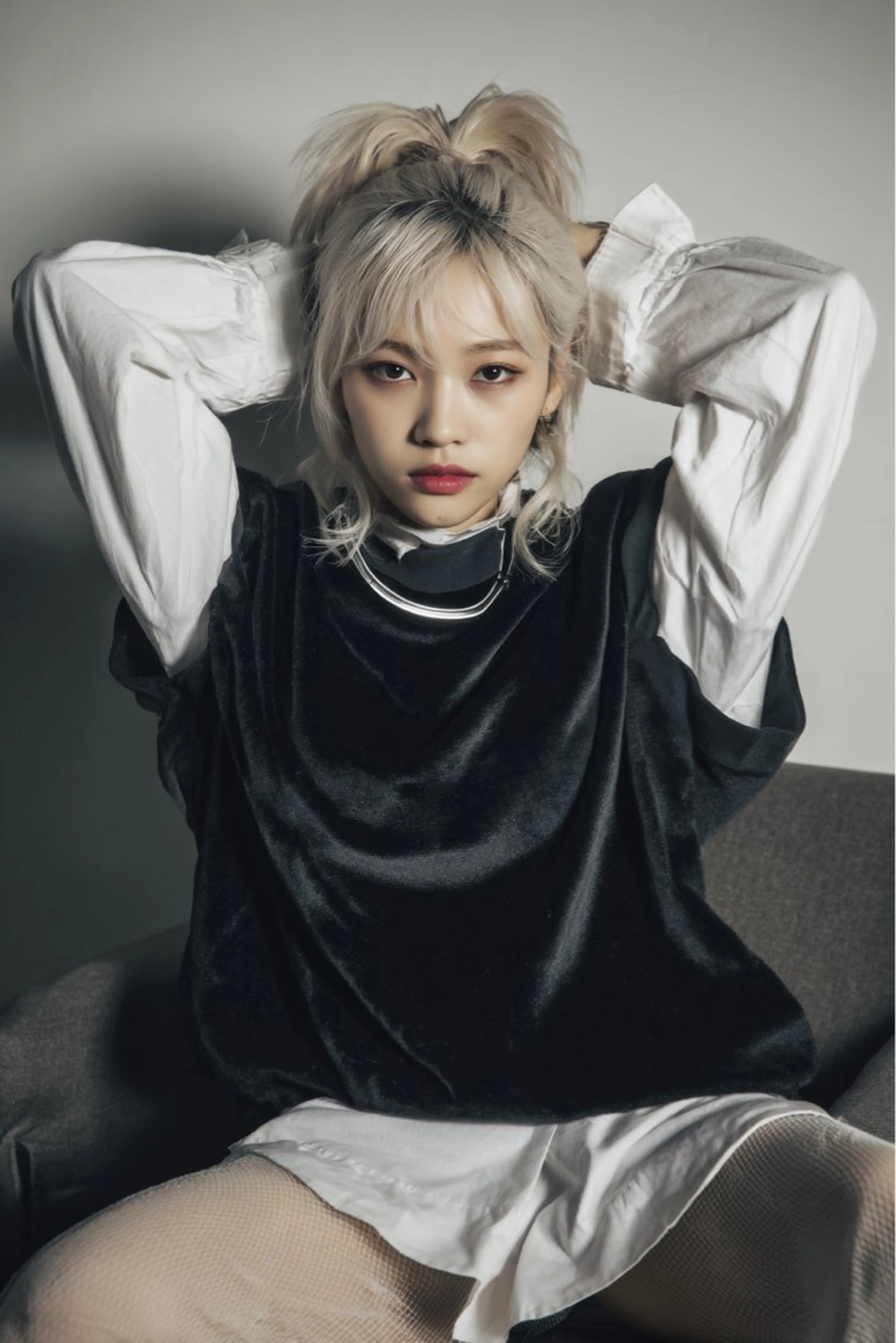 ミディアム カラー ヘアアレンジ ハイトーン×髪質改善 Gran Luciaのヘアスタイル