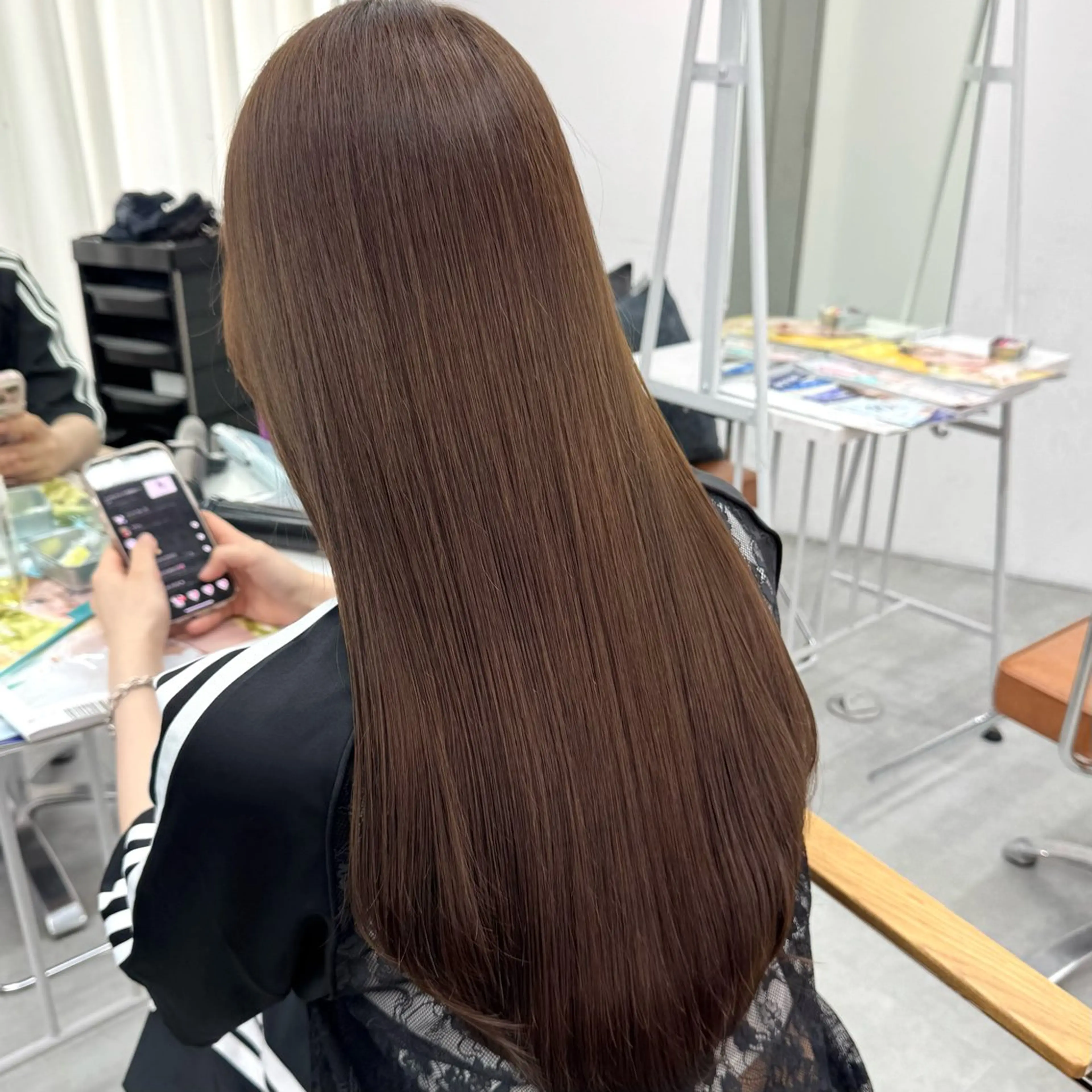 ロング カラー ヘアアレンジ ヘアカラー トリートメント ブリーチなしカラー /ベージュ/安形翔のヘアスタイル