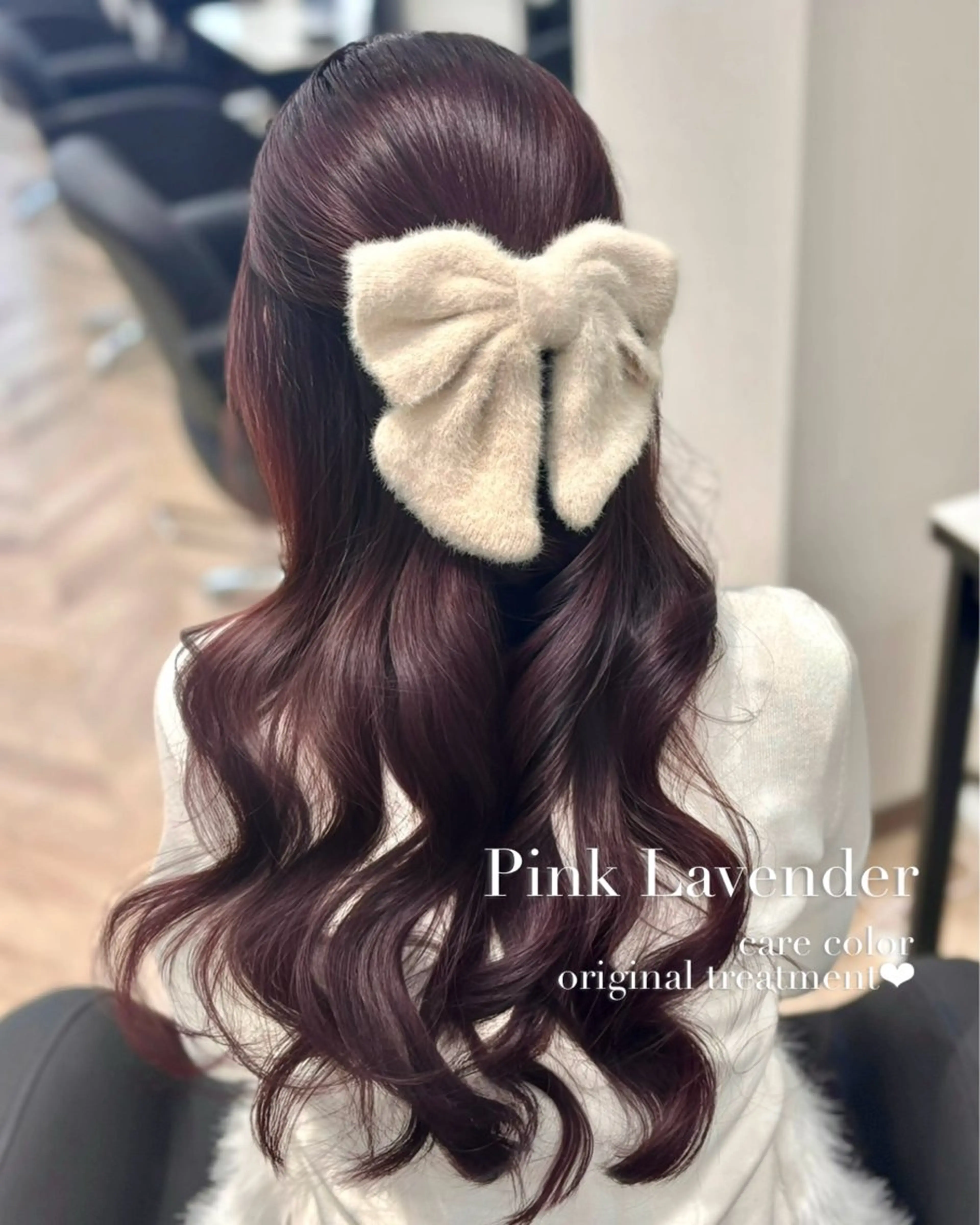 ロング カラー ヘアアレンジ ハーフアップ ヘアセット 𝒎𝒐𝒆🩰 名駅/ヘアメ/暖色♡のヘアスタイル