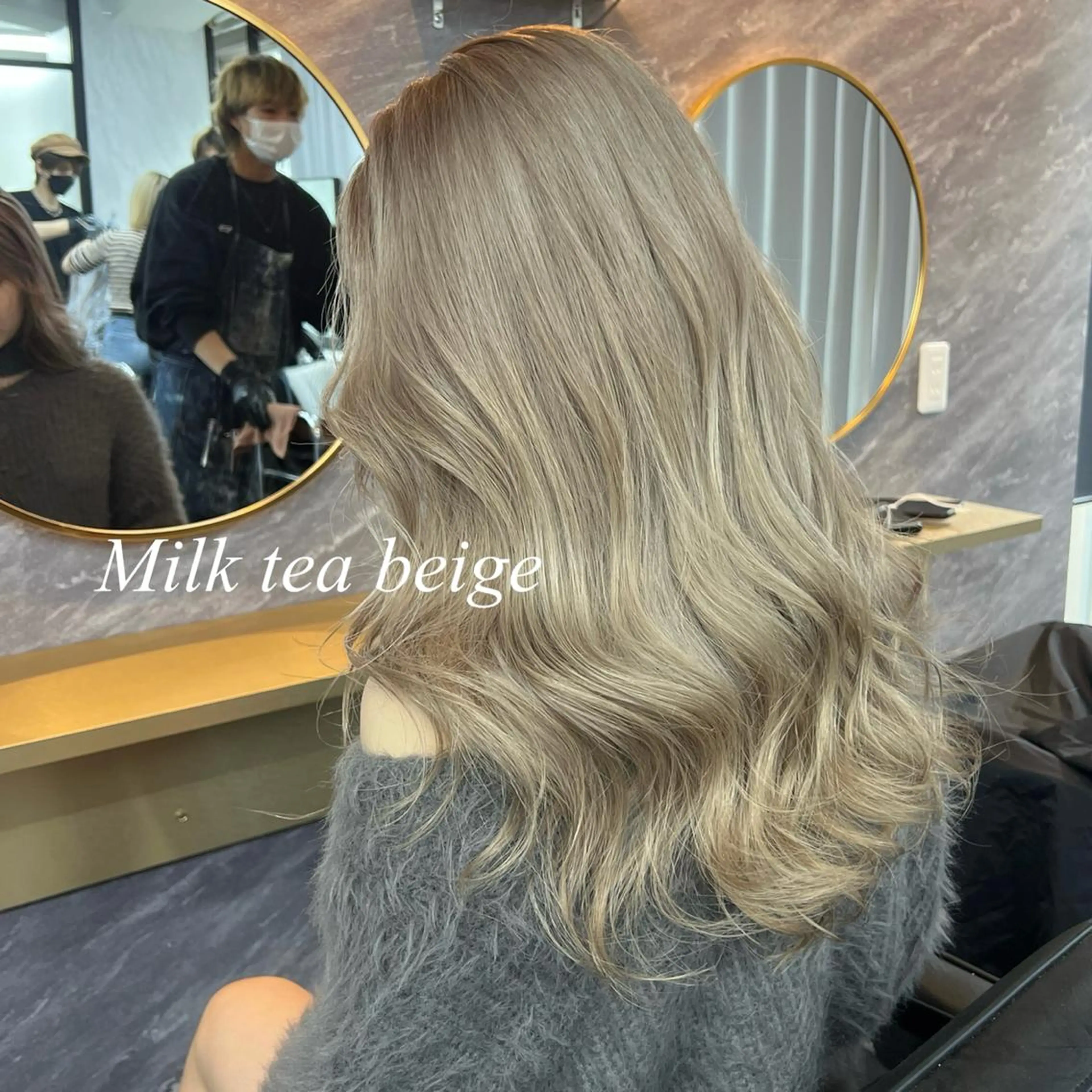 ロング カラー シールエクステ ハイトーンカラー エクステ ヘアカラー シールエクステ特化 ハイトーン、NANAのヘアスタイル