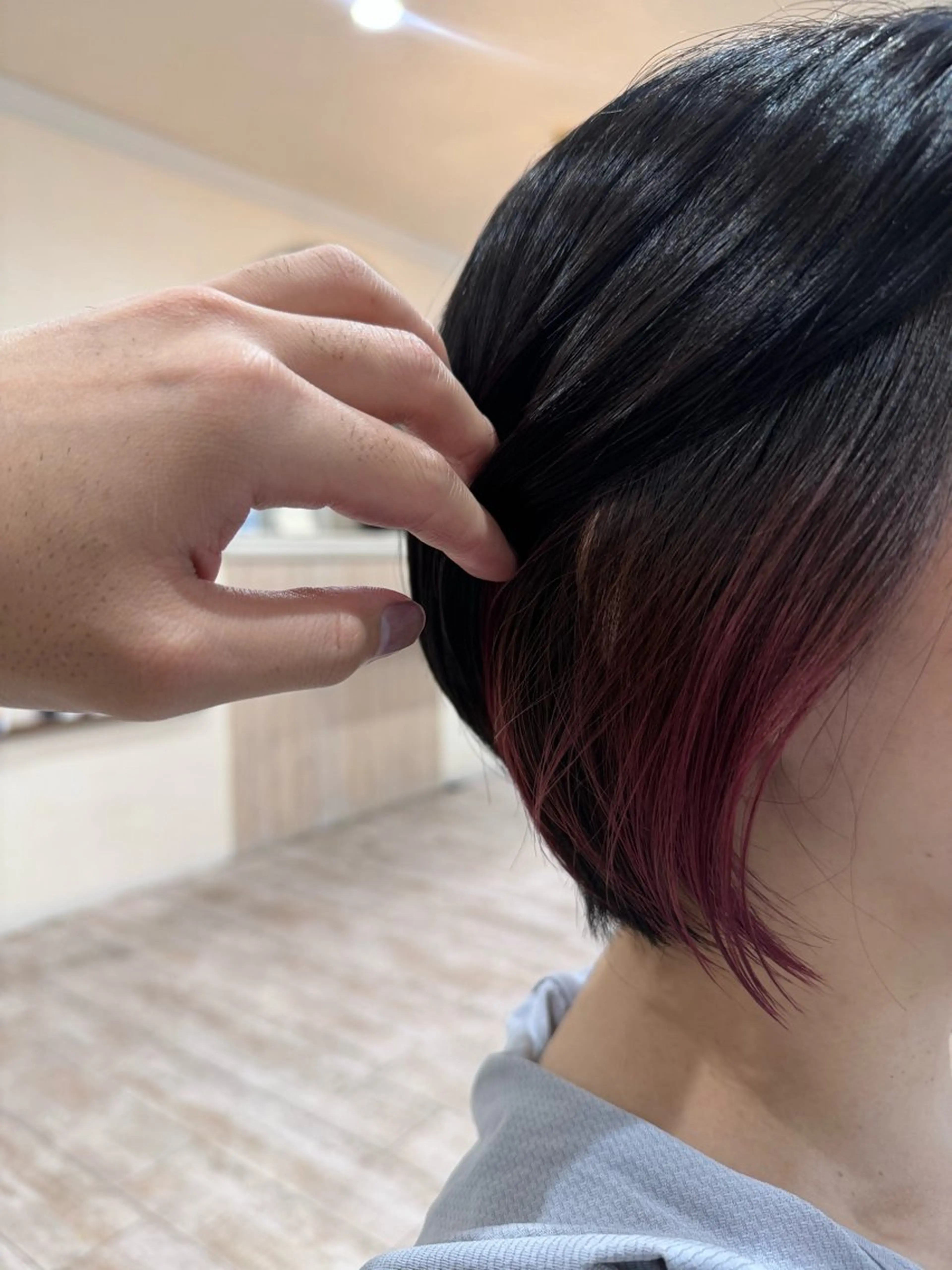 ショート カラー インナーカラー ピンクカラー 髪質改善 カット ヘアカラー トリートメント 新越谷noble店長 松本拓也▶◀*.のヘアスタイル