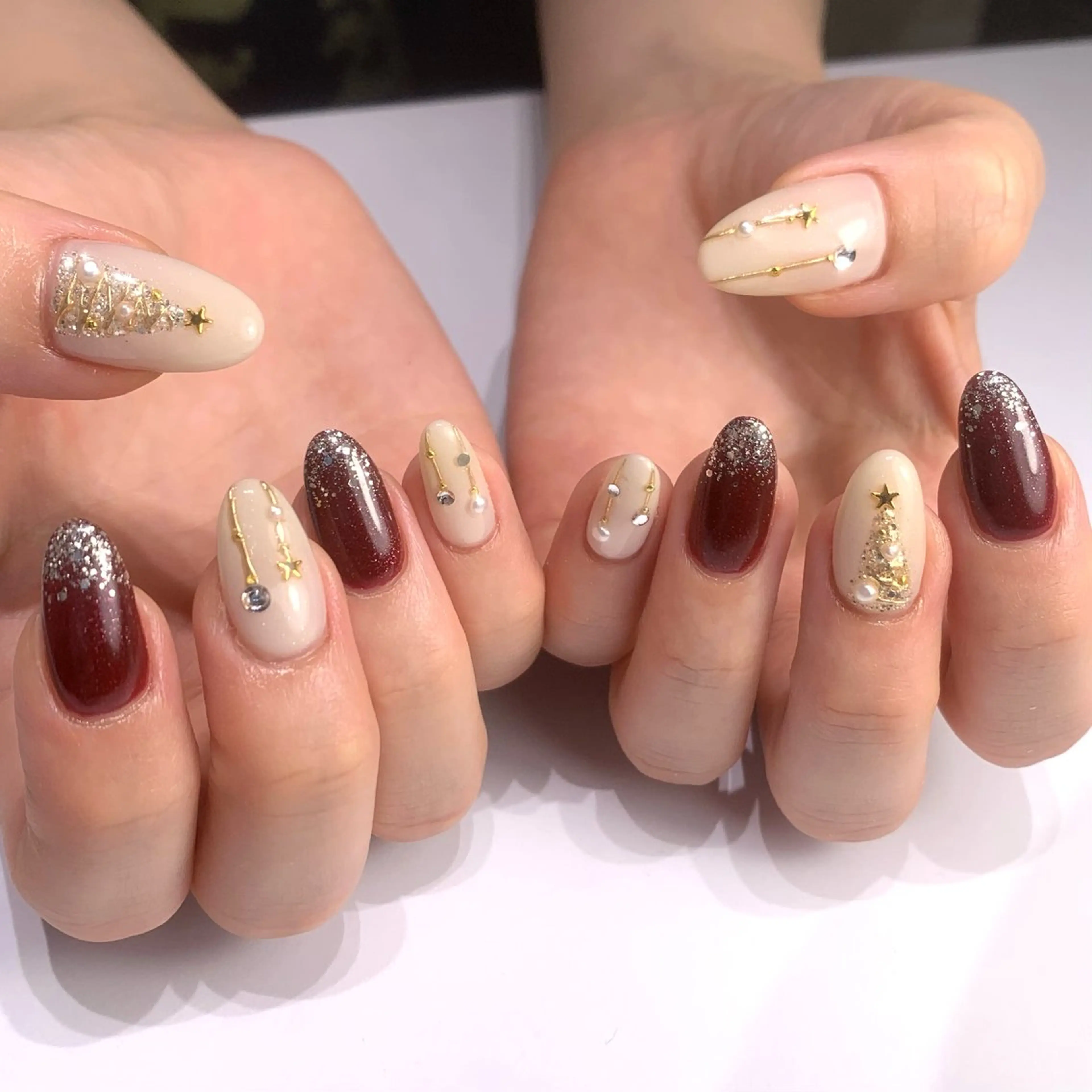 ネイル ストーンネイル Zen ✞✟RIO✞✟のネイルデザイン