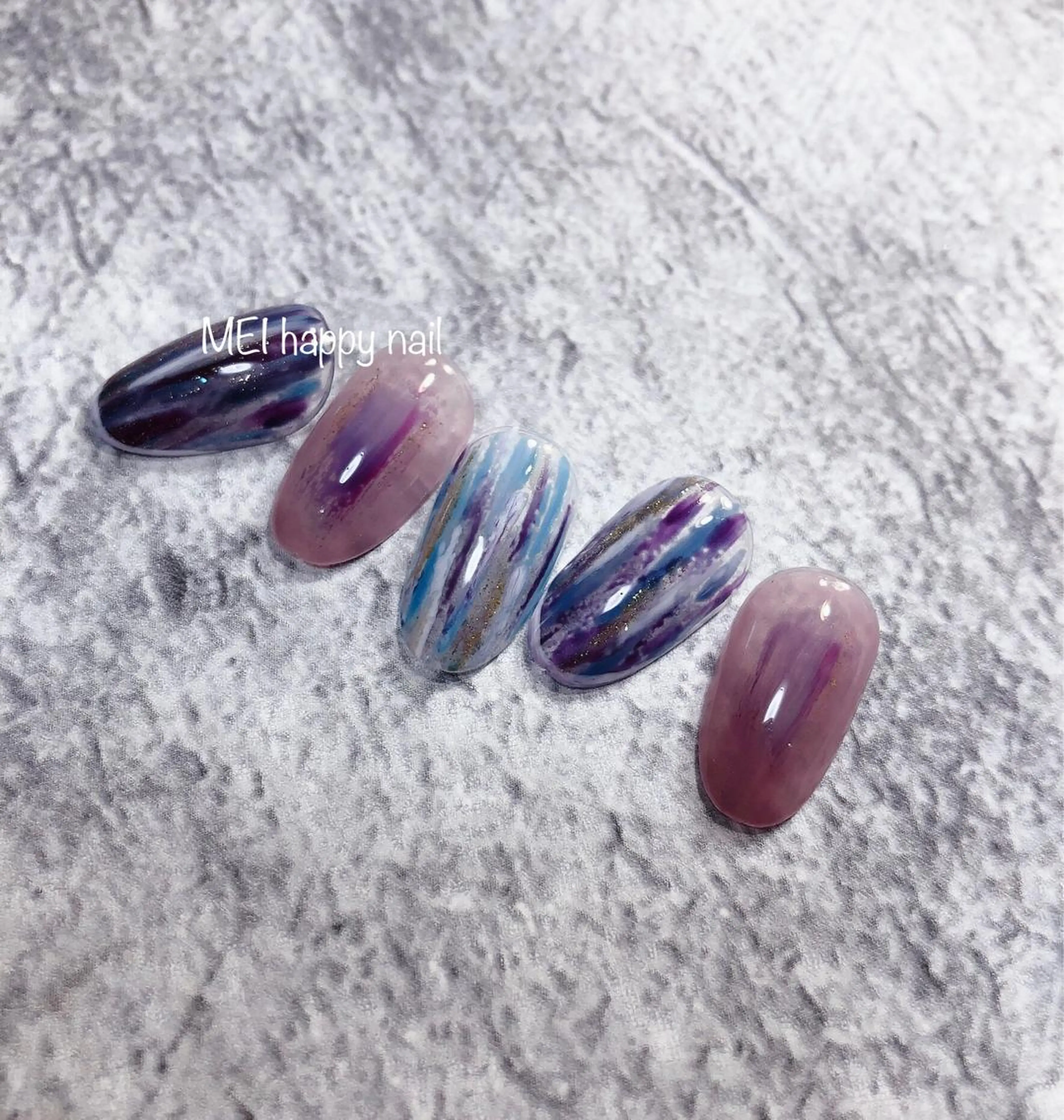 ネイル ハンドネイル 北浦和 自爪育成ケアのネイルデザイン