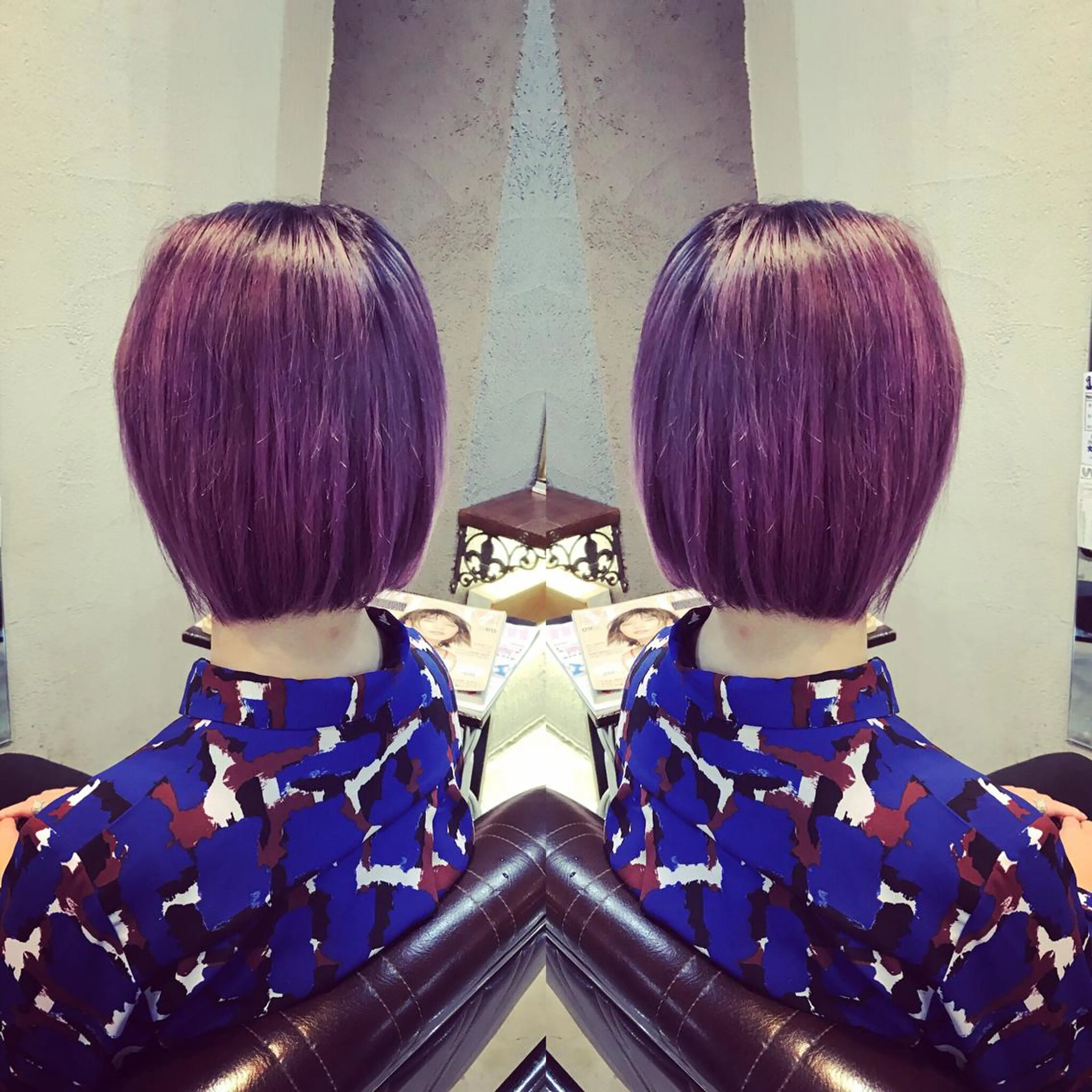 カラー グラデーションカラー ラベンダーカラー 正分 真美のヘアスタイル