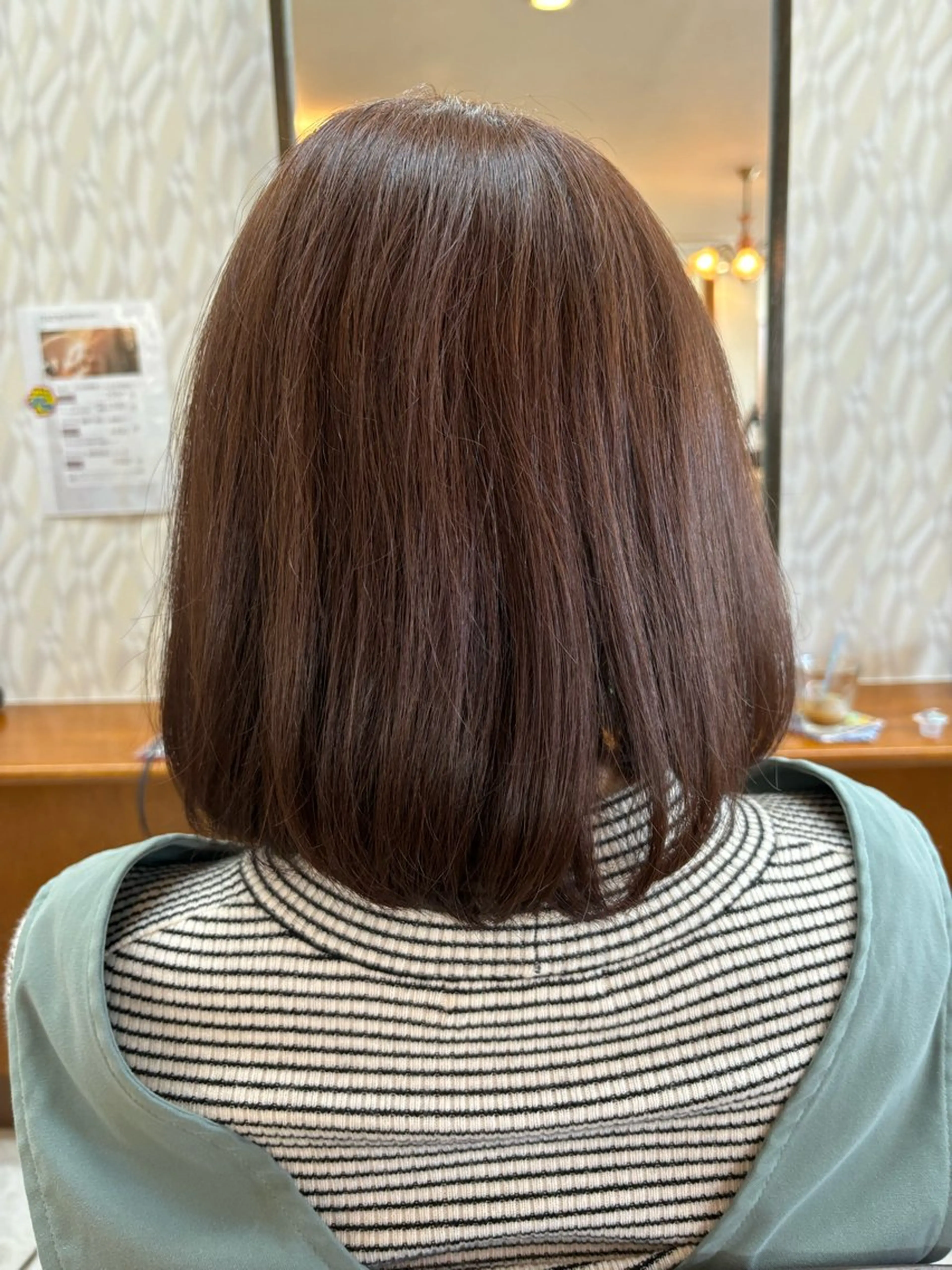 ミディアム カラー カット パーマ 亀山 来未のヘアスタイル