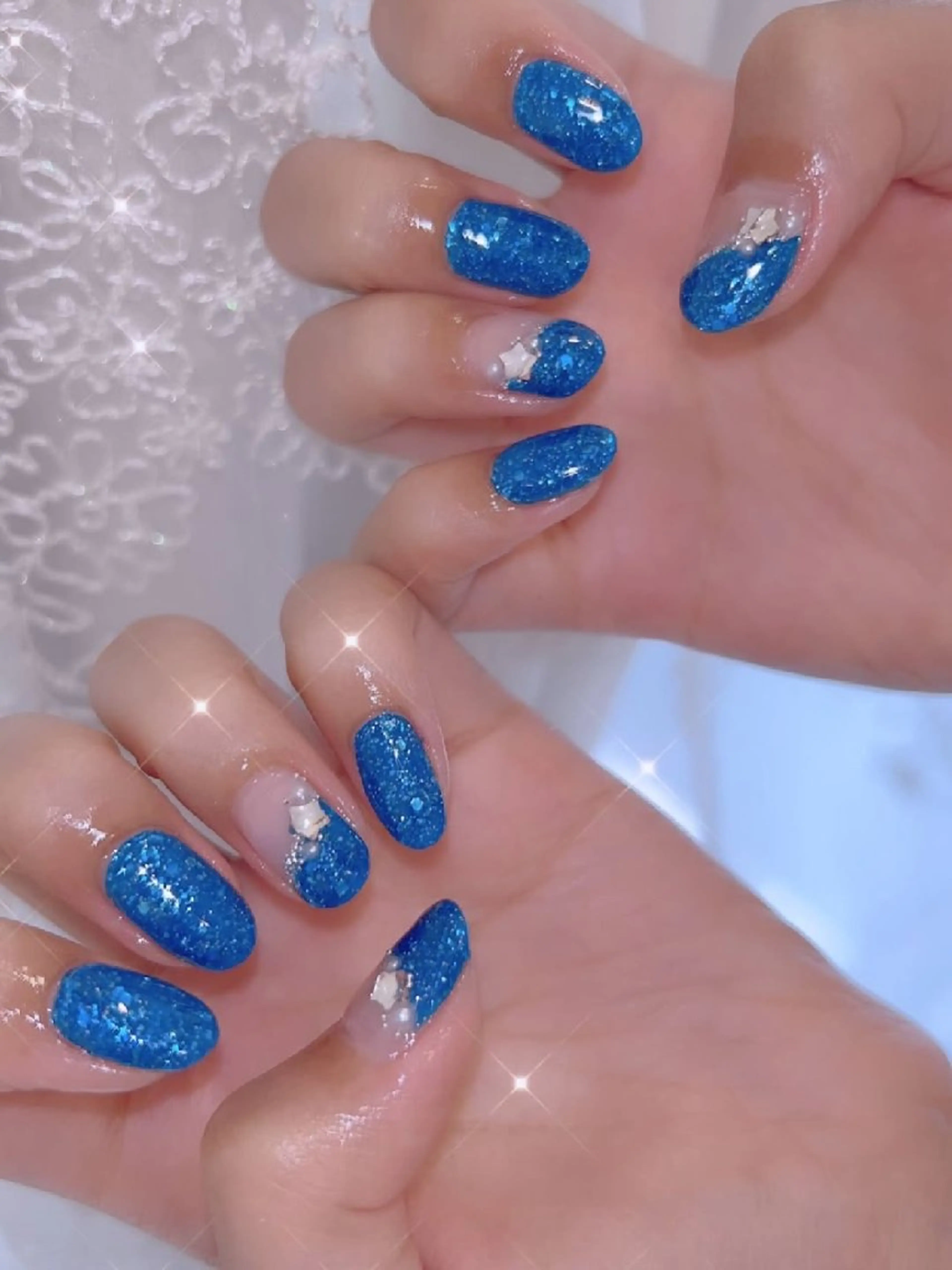 ネイル 長さ出し ジェルネイル 韓国ネイル マグネットネイル ニュアンスネイル ハンドネイル I LOVE ME  NAIL.｡.:*♡のネイルデザイン