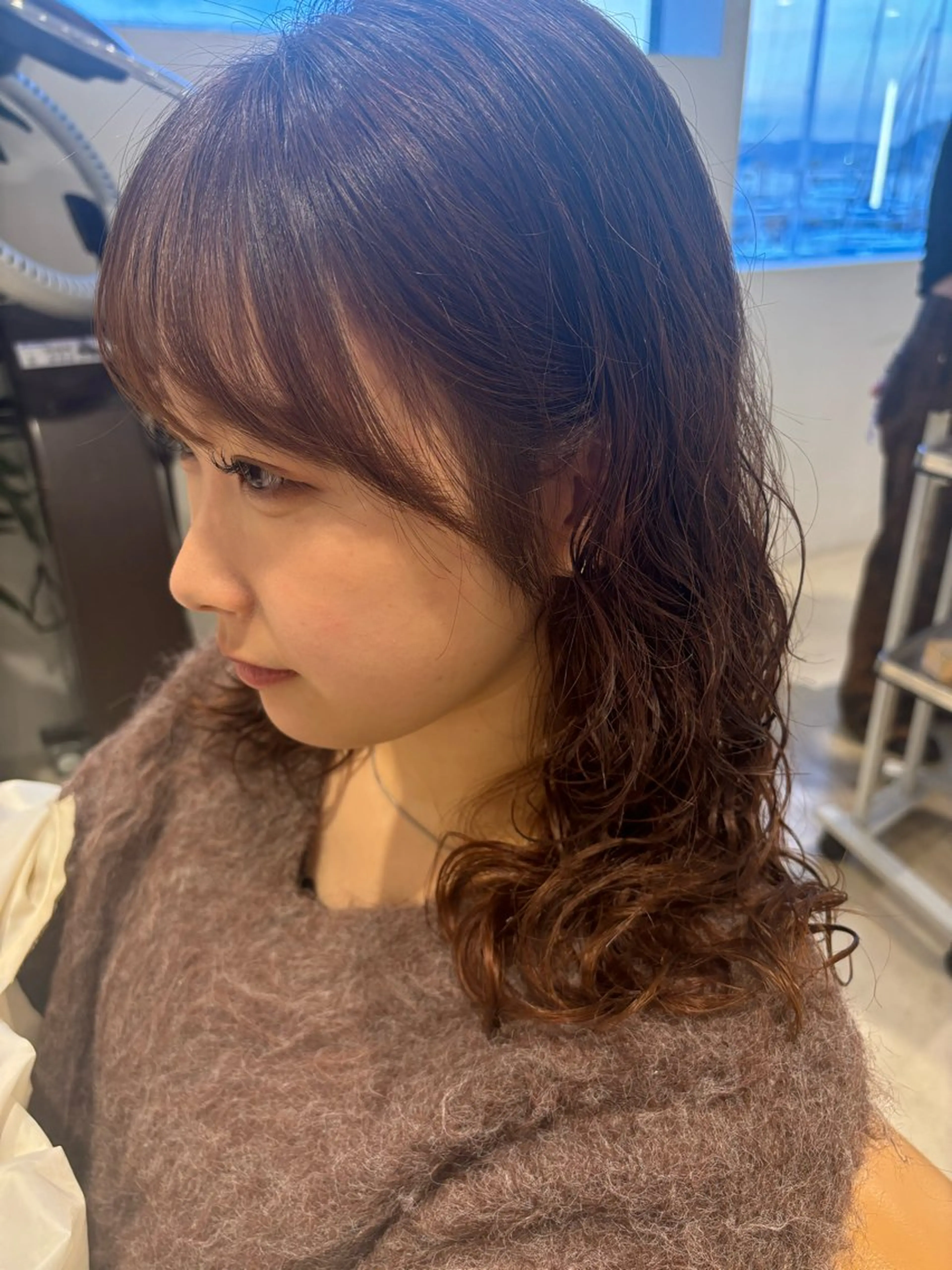 パーマ 🎀調布仙川透明感オ リーブカラー干莉🎀のヘアスタイル