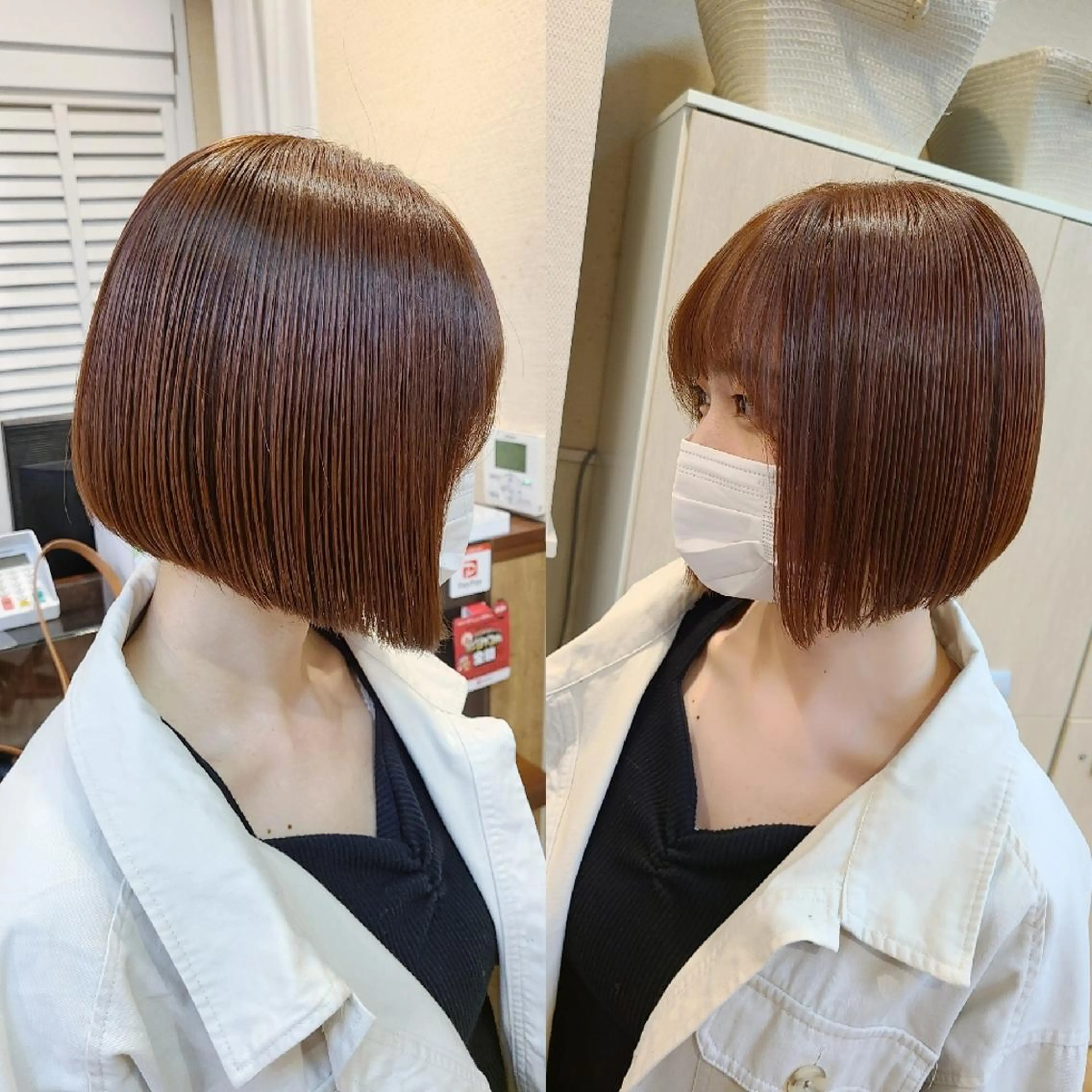 ショート カラー ブラウンカラー ピンクカラー ピンクブラウン ボブ 【ネウィ天王寺 】seiyaのヘアスタイル