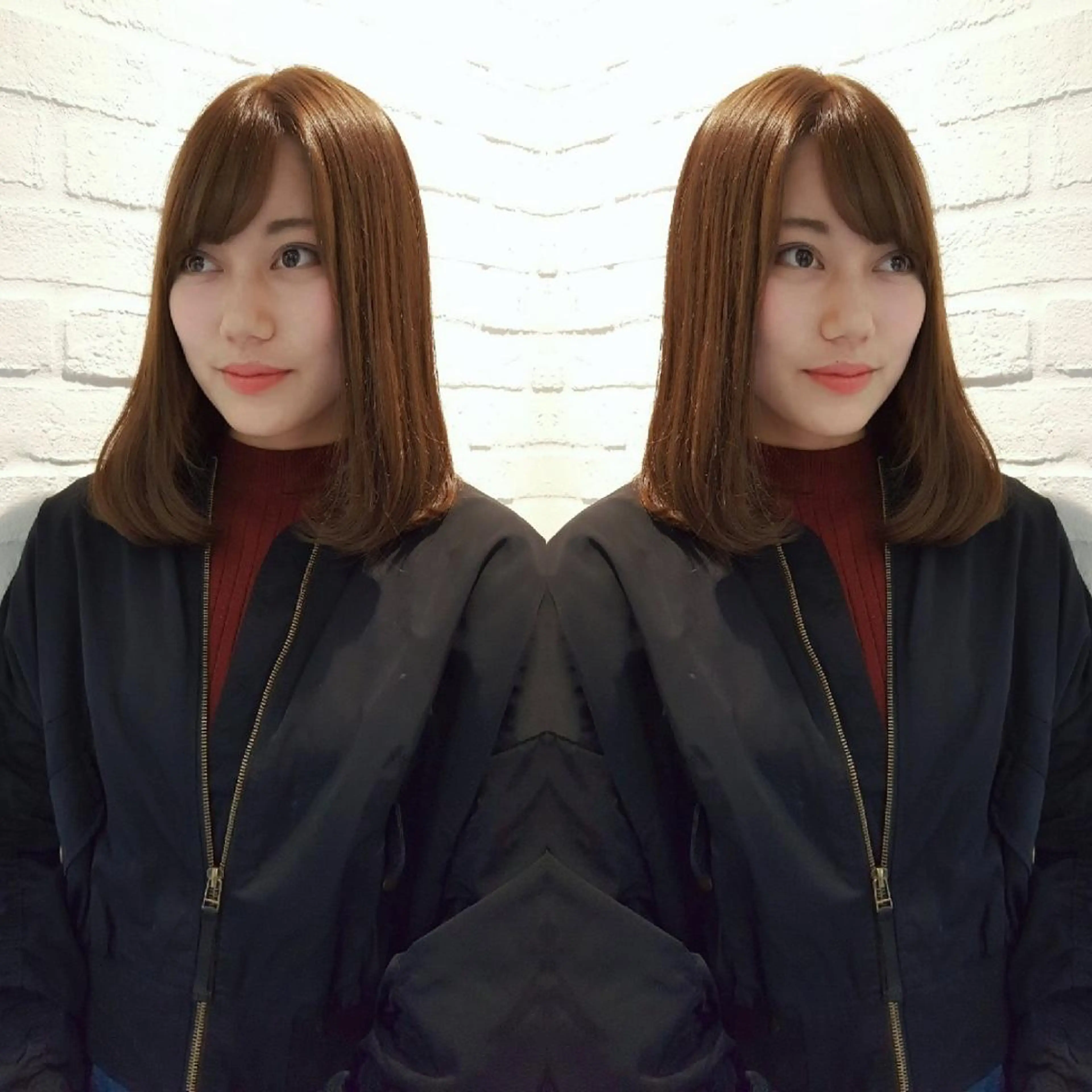 ミディアム アッシュ あらき ちさとのヘアスタイル