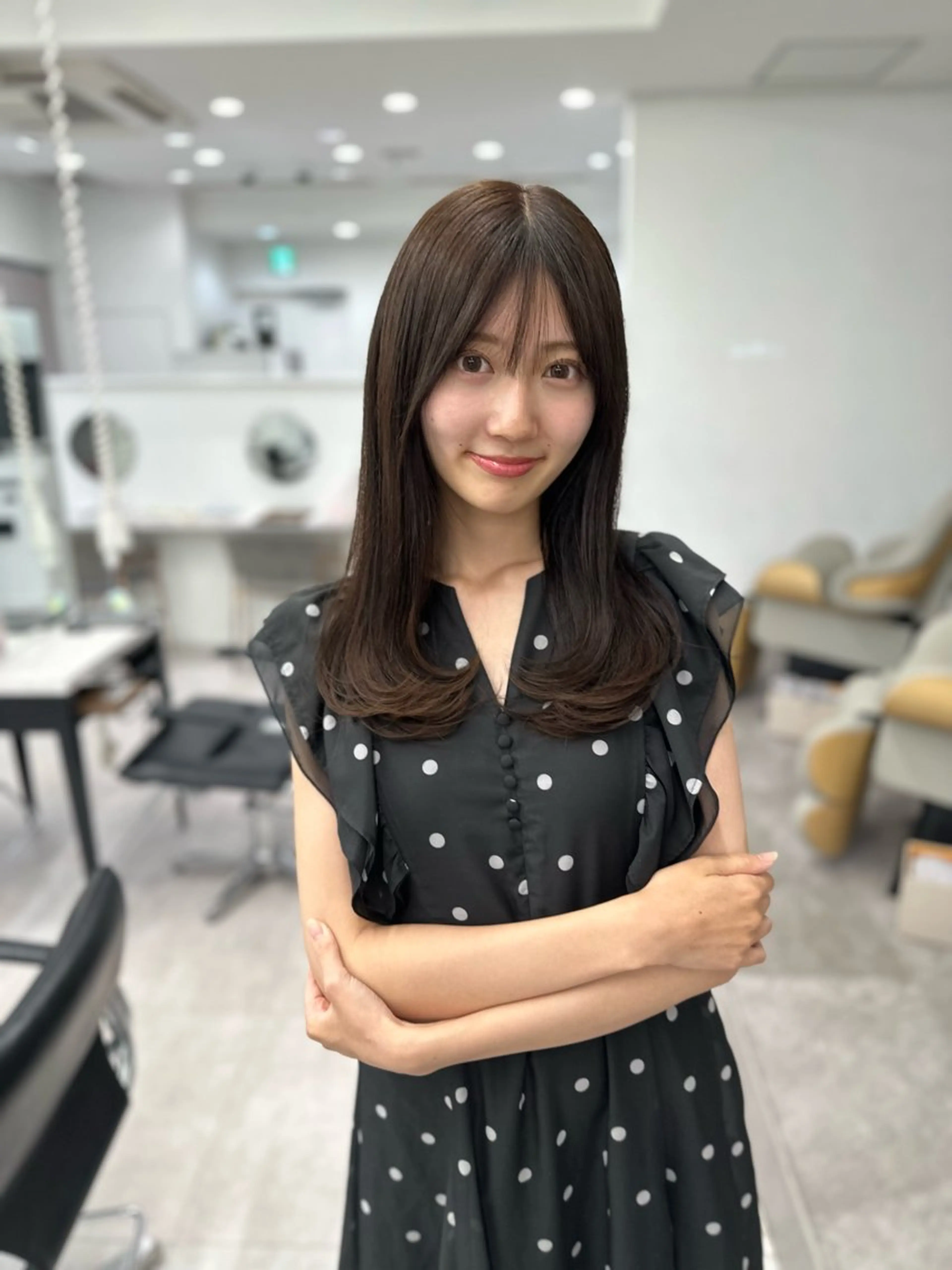 セミロング カット ヘアカラー トリートメント ヘッドスパ ヘアセット 前髪顔まわりカット 🌈中村海聖のヘアスタイル