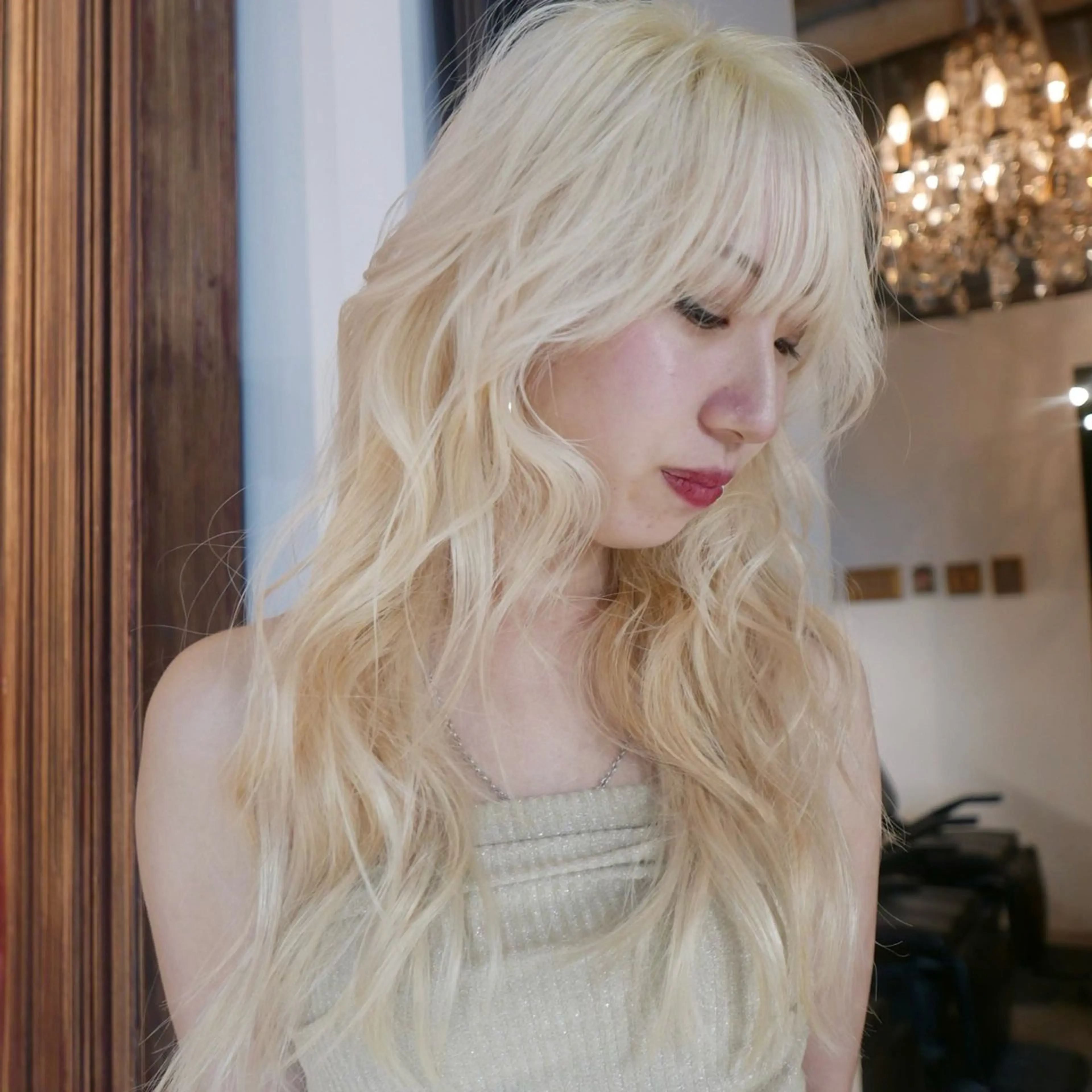 ロング カラー ブリーチ ブロンド ケアブリーチ ホワイトブロンド ヘアカラー bloc japon所属・ﾌﾞﾚｲｽﾞ˚✧₊⁎ ﾚｲﾔｰToriのヘアスタイル