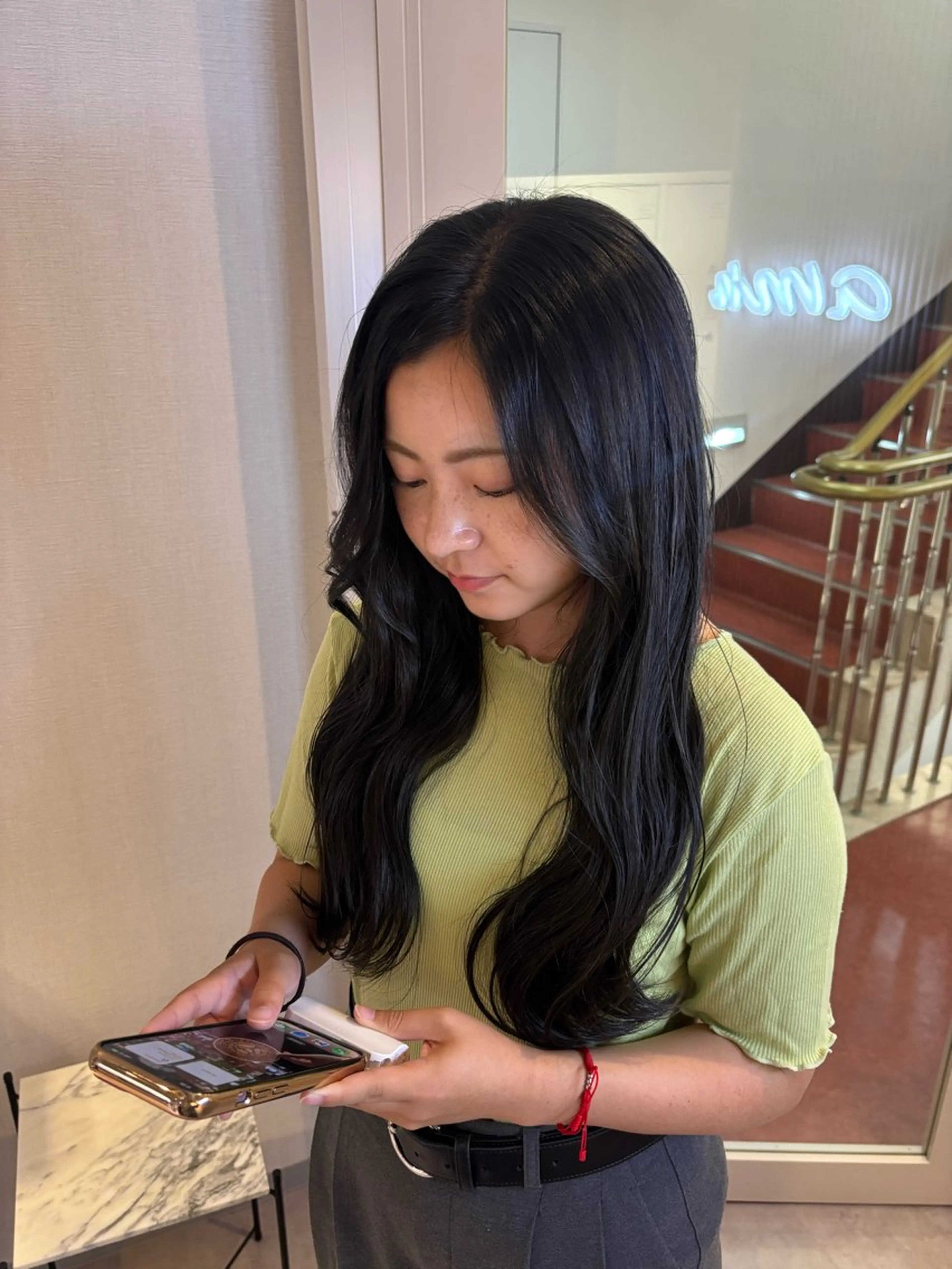 ロング カラー グレージュ オリーブグレージュ オリーブグレー ヘアカラー misuzu/名古屋 /酸性ストレートのヘアスタイル