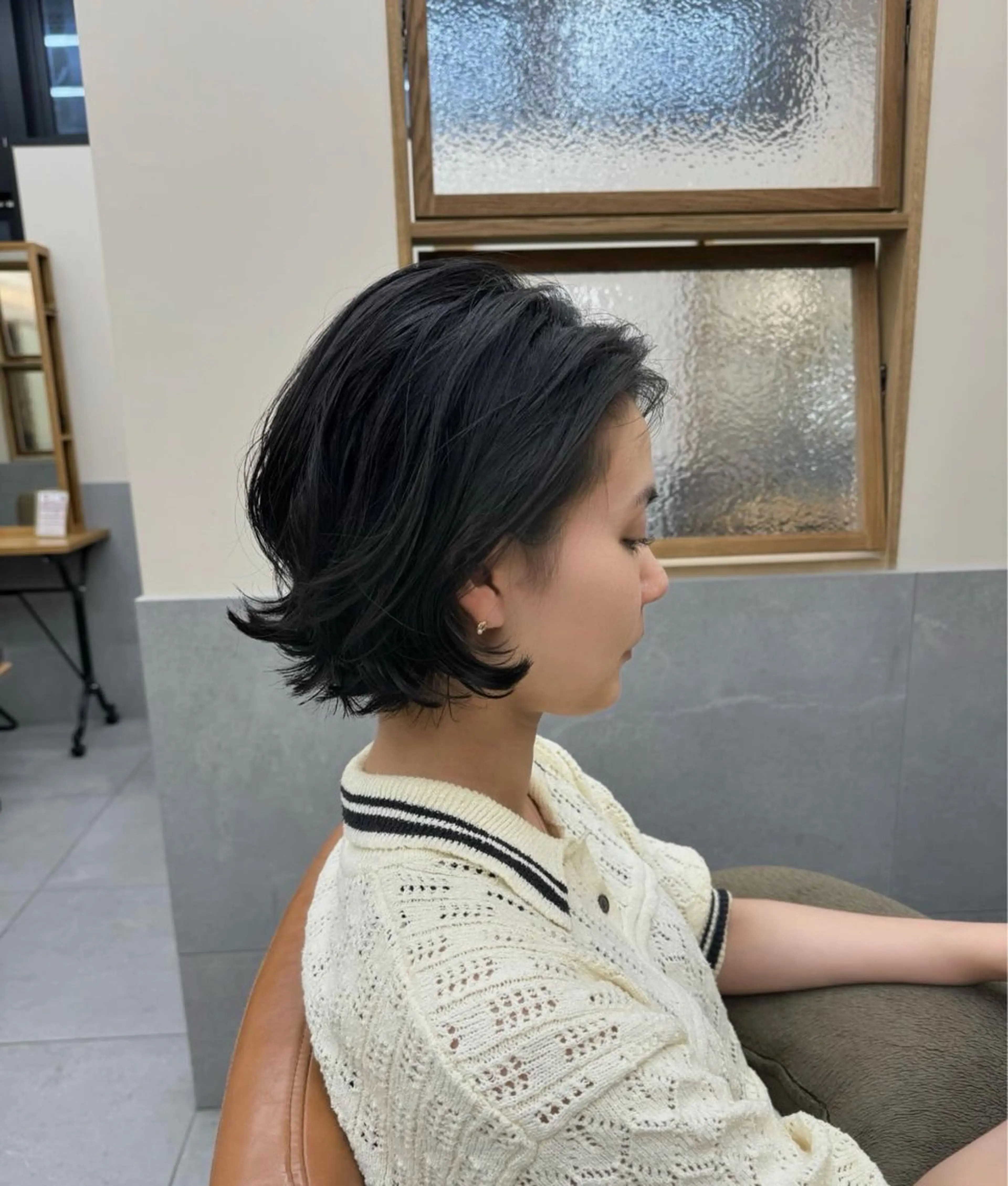 ショート パーマ ボブ 桒原 ちさのヘアスタイル