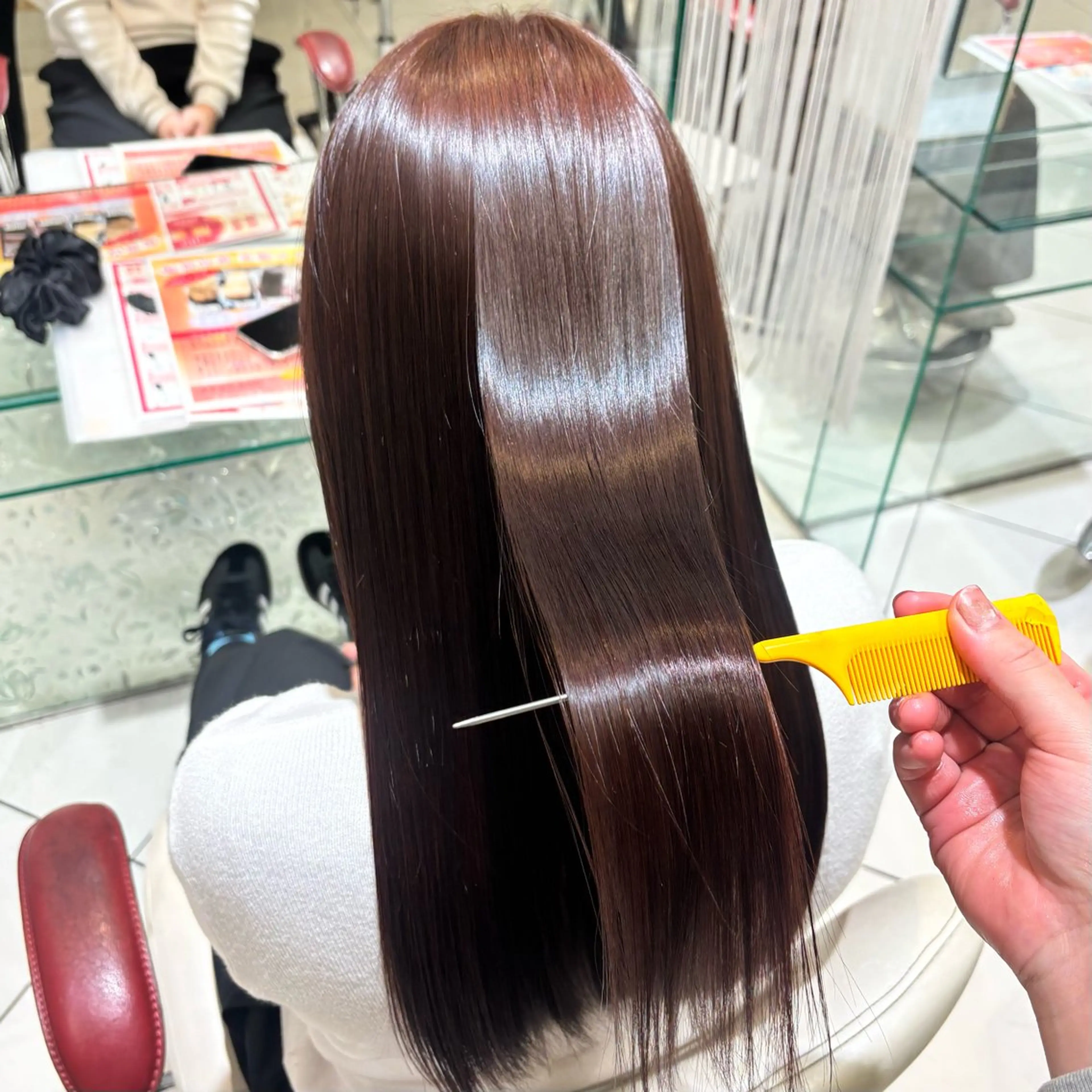 ロング カット ヘアカラー トリートメント ヘッドスパ ヘアセット EARTH 中水   怜奈のヘアスタイル