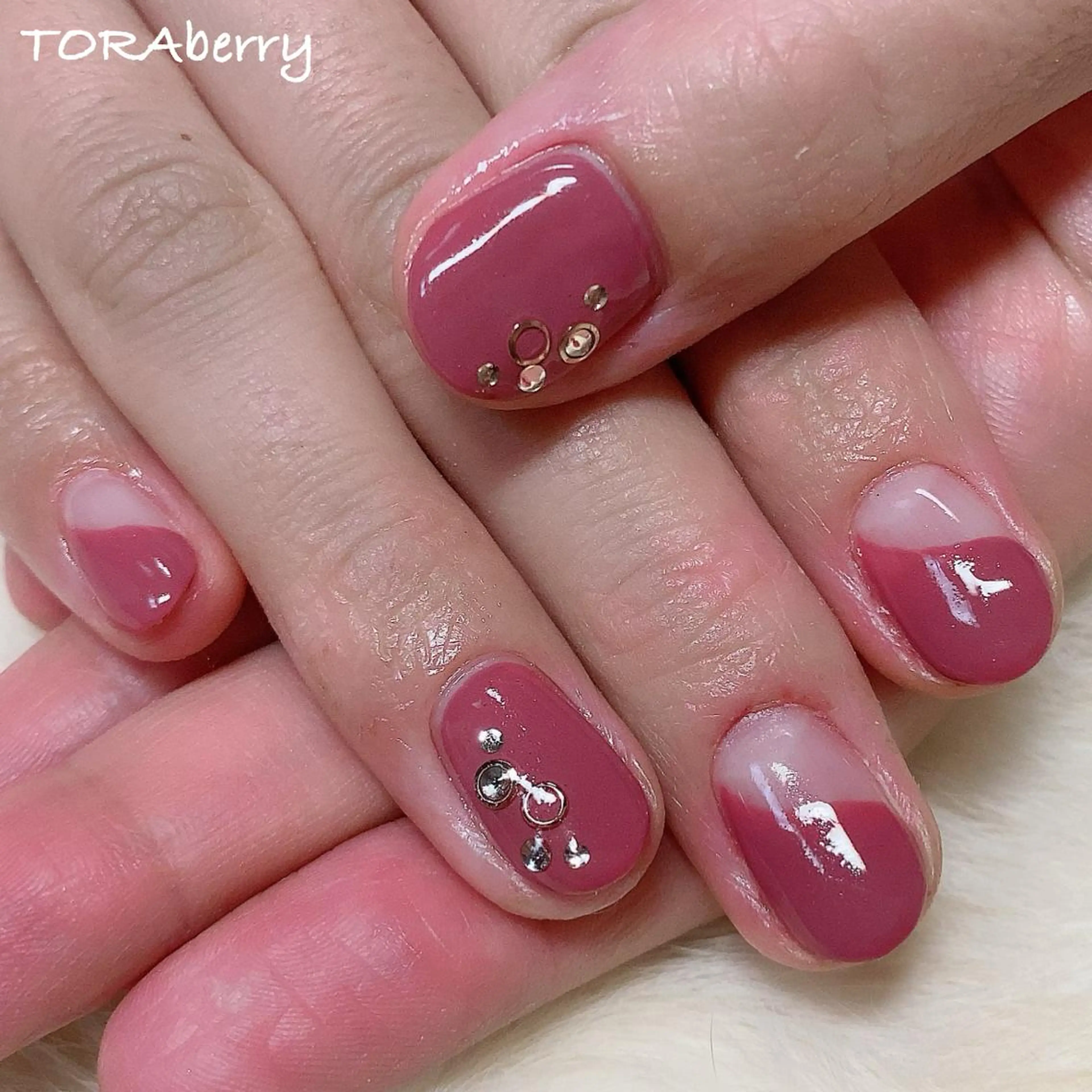 ネイル ピンク ハンドネイル ネイリスト なつみのネイルデザイン