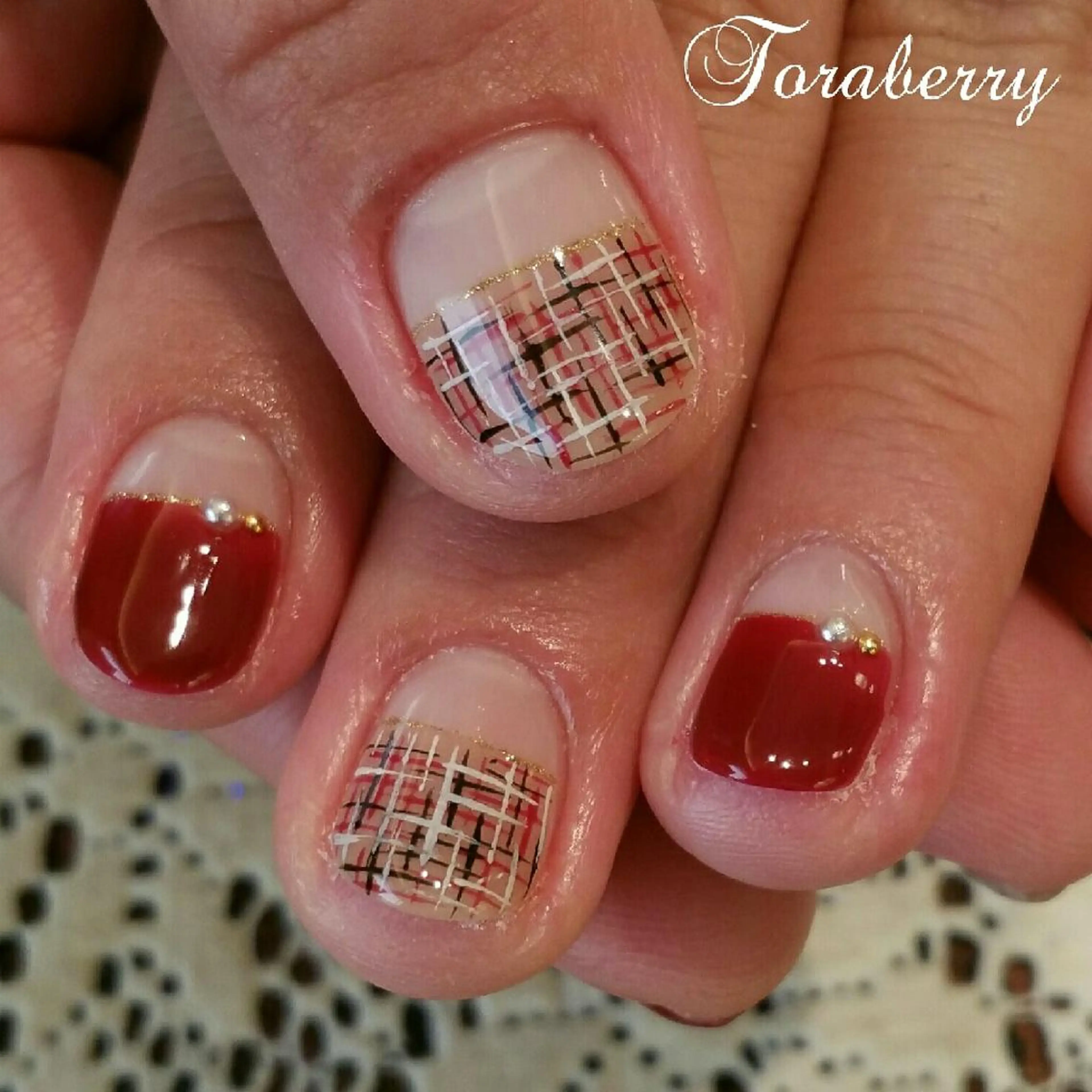 ネイル ツイードネイル ハンドネイル ネイリスト なつみのネイルデザイン