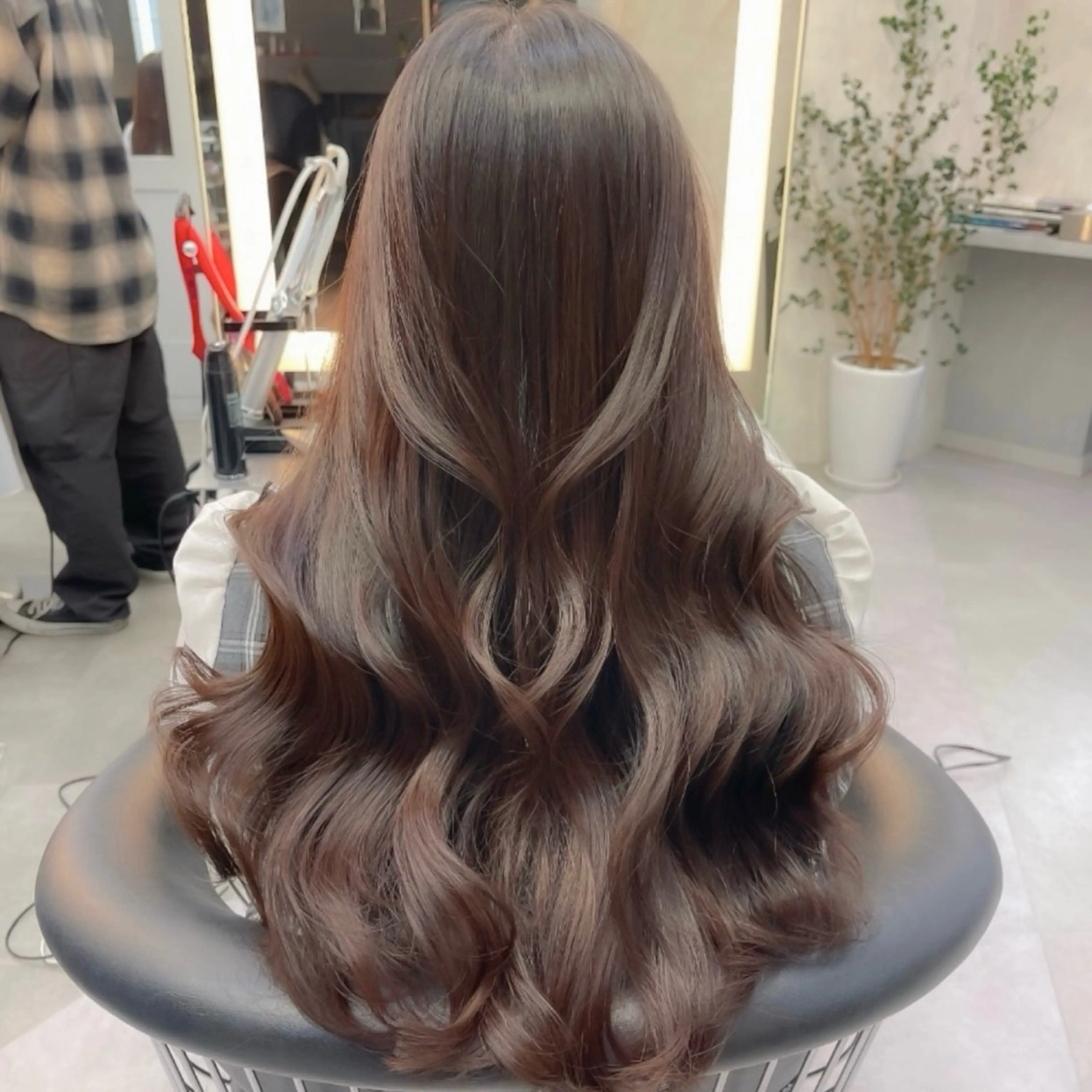 ロング レイヤー/縮毛矯正 🌹大人韓国 芹奈のヘアスタイル