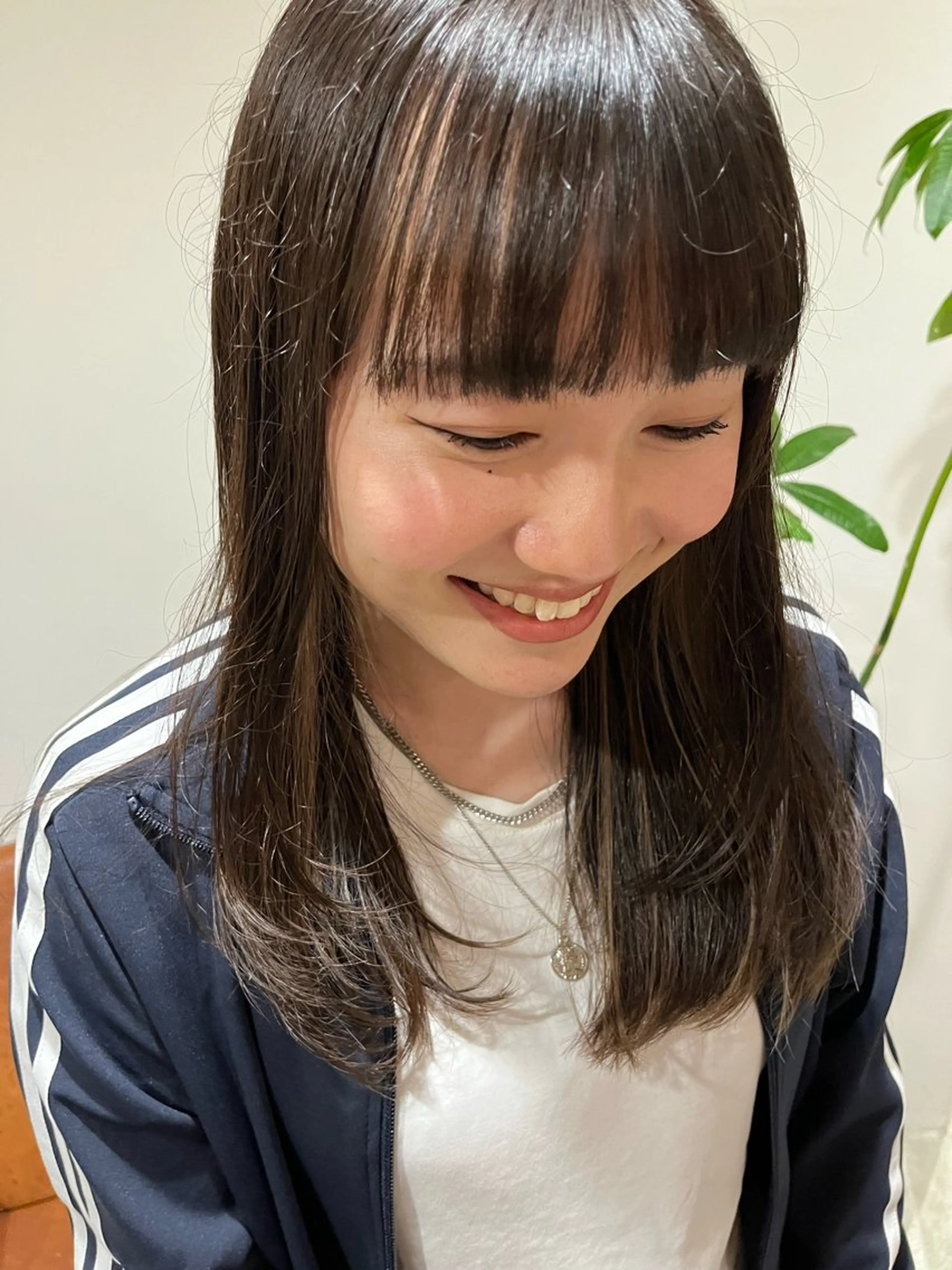 セミロング 顔周りカット レイヤーカット 梅田美容室/カット /Maoのヘアスタイル