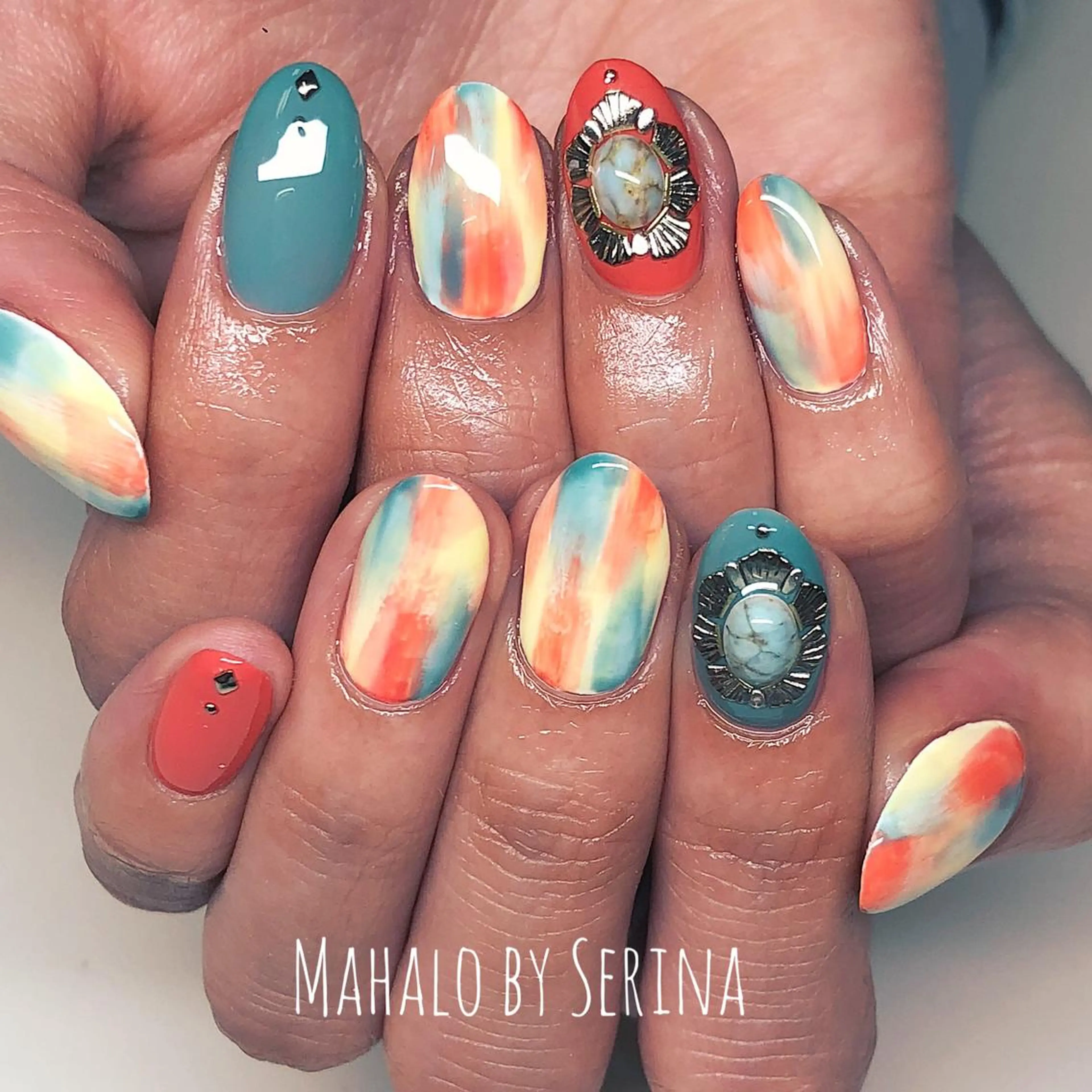 ショート カラー ネイル SUNNY BAE. SERINAのネイルデザイン