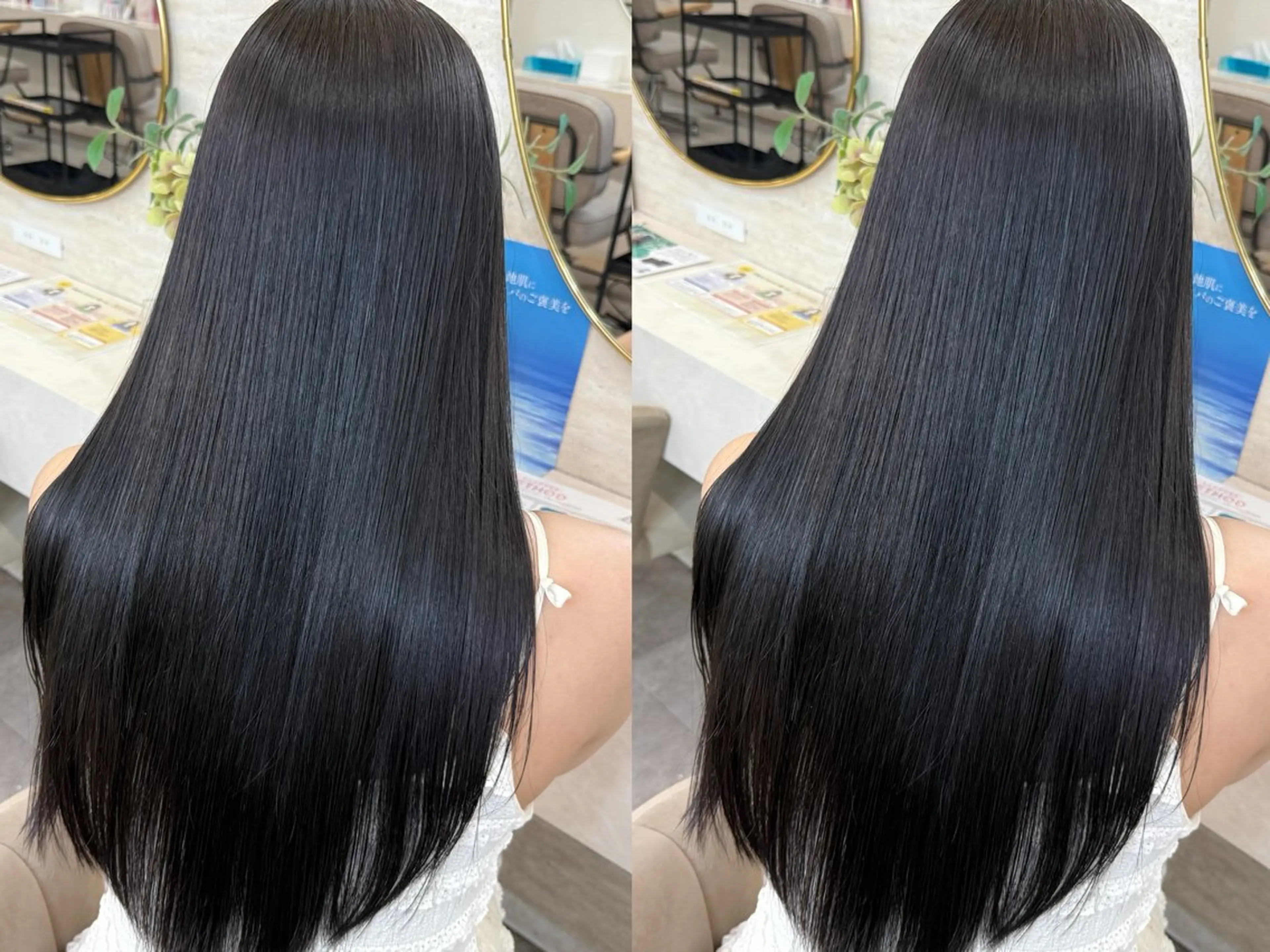 ロング カラー メンズ 黒髪 ブルーカラー ブルーブラック 透明感カラー ヘアカラー 🦁おとは🦁 EssbyLovisのヘアスタイル