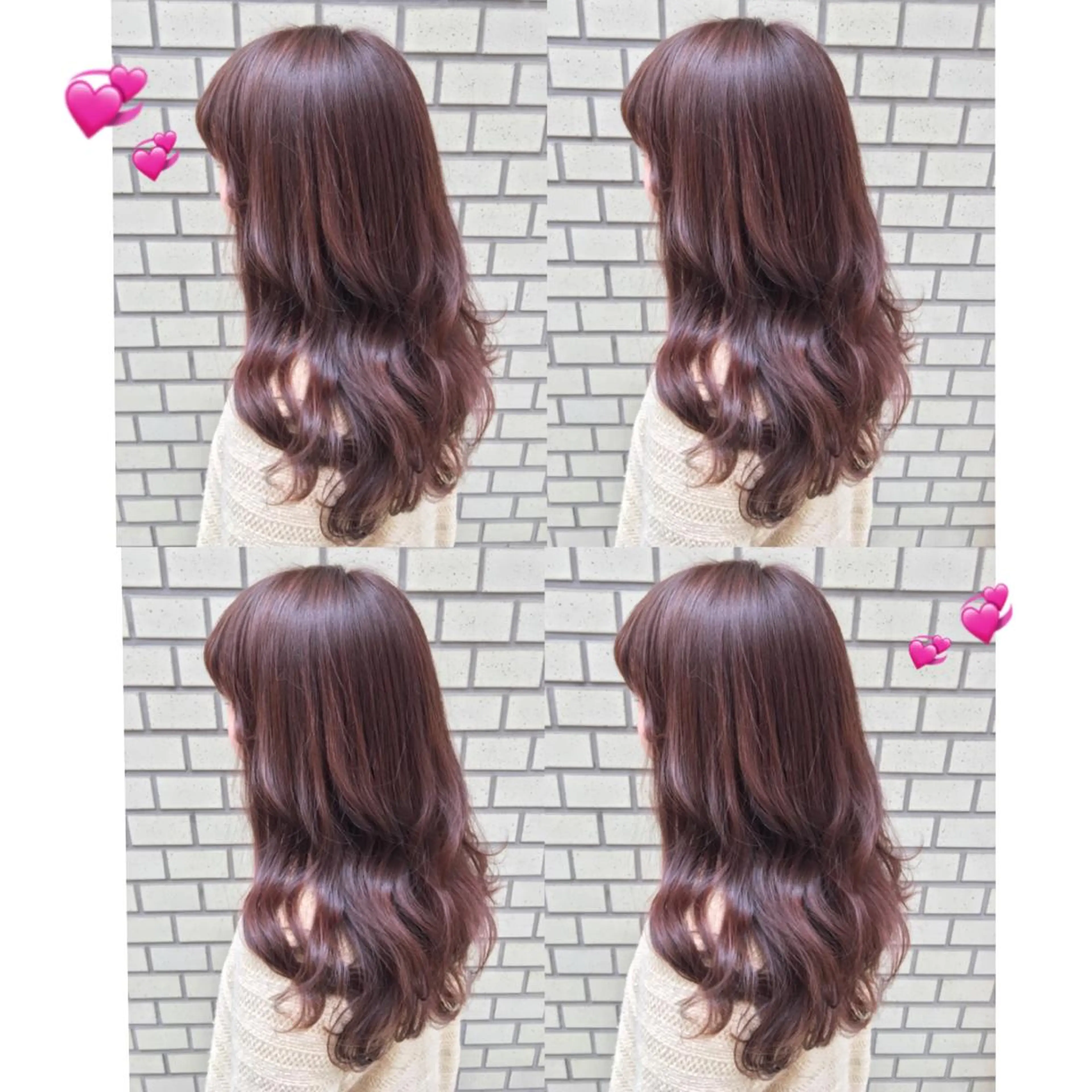 ロング カラー アッシュ ブリーチ 透明感カラー ブリーチなしカラー ピンクカラー 韓国ヘア得意❤︎森澤 悠佳のヘアスタイル