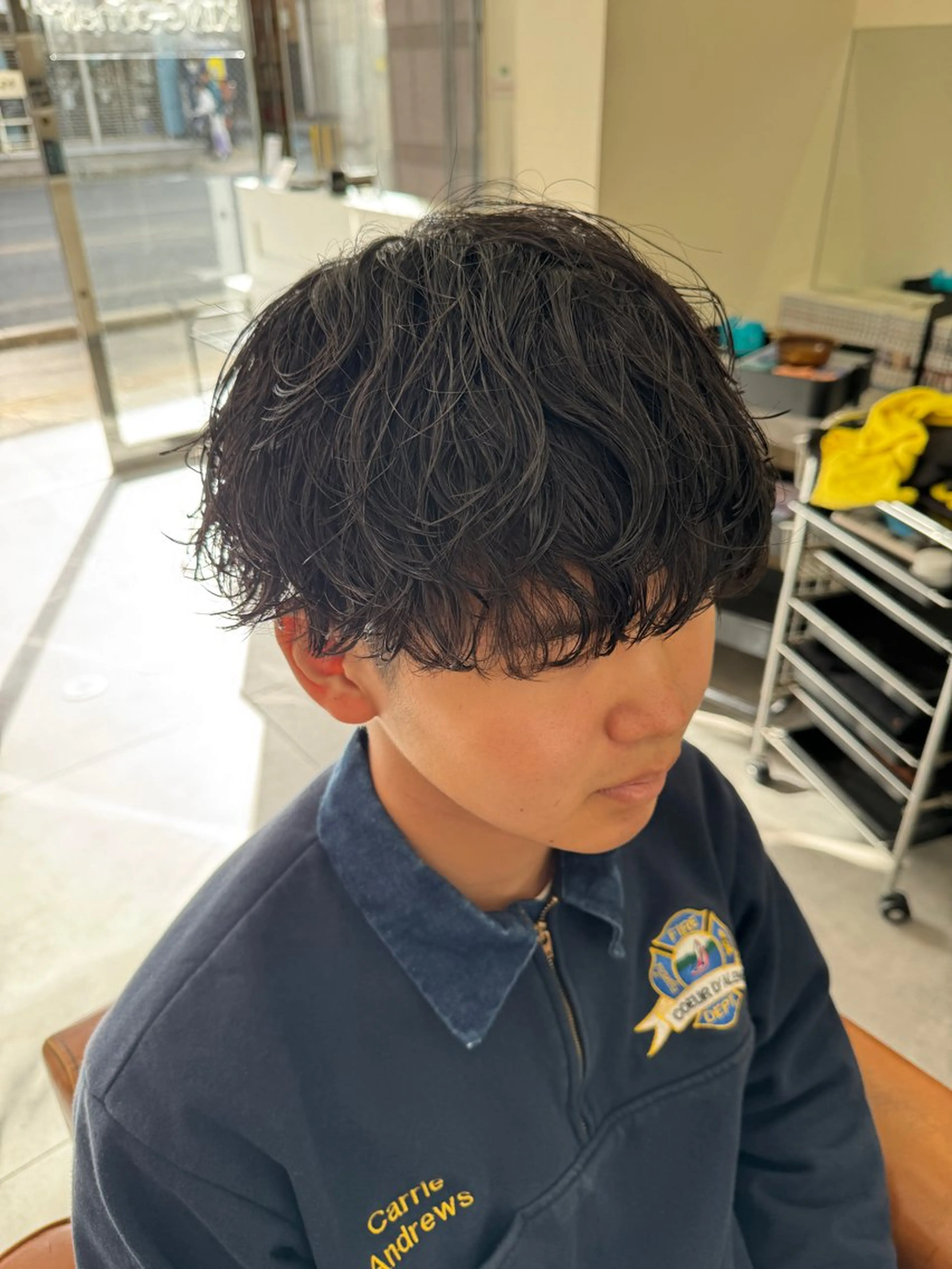 パーマ メンズ カット パーマ 京都駅/メンズサロン 山田司のヘアスタイル