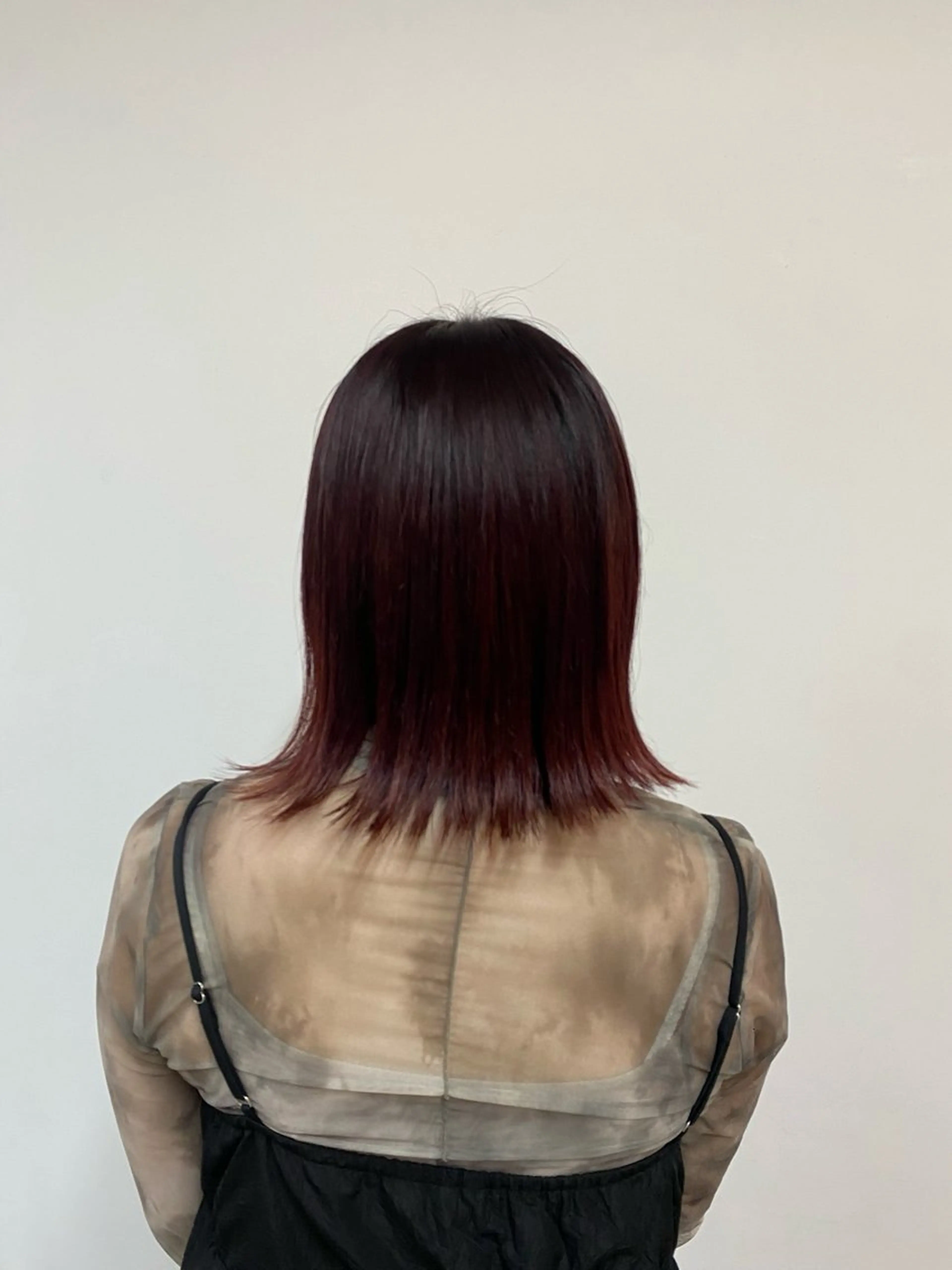 カラー ボルドーカラー nishika yume🍐🌿のヘアスタイル