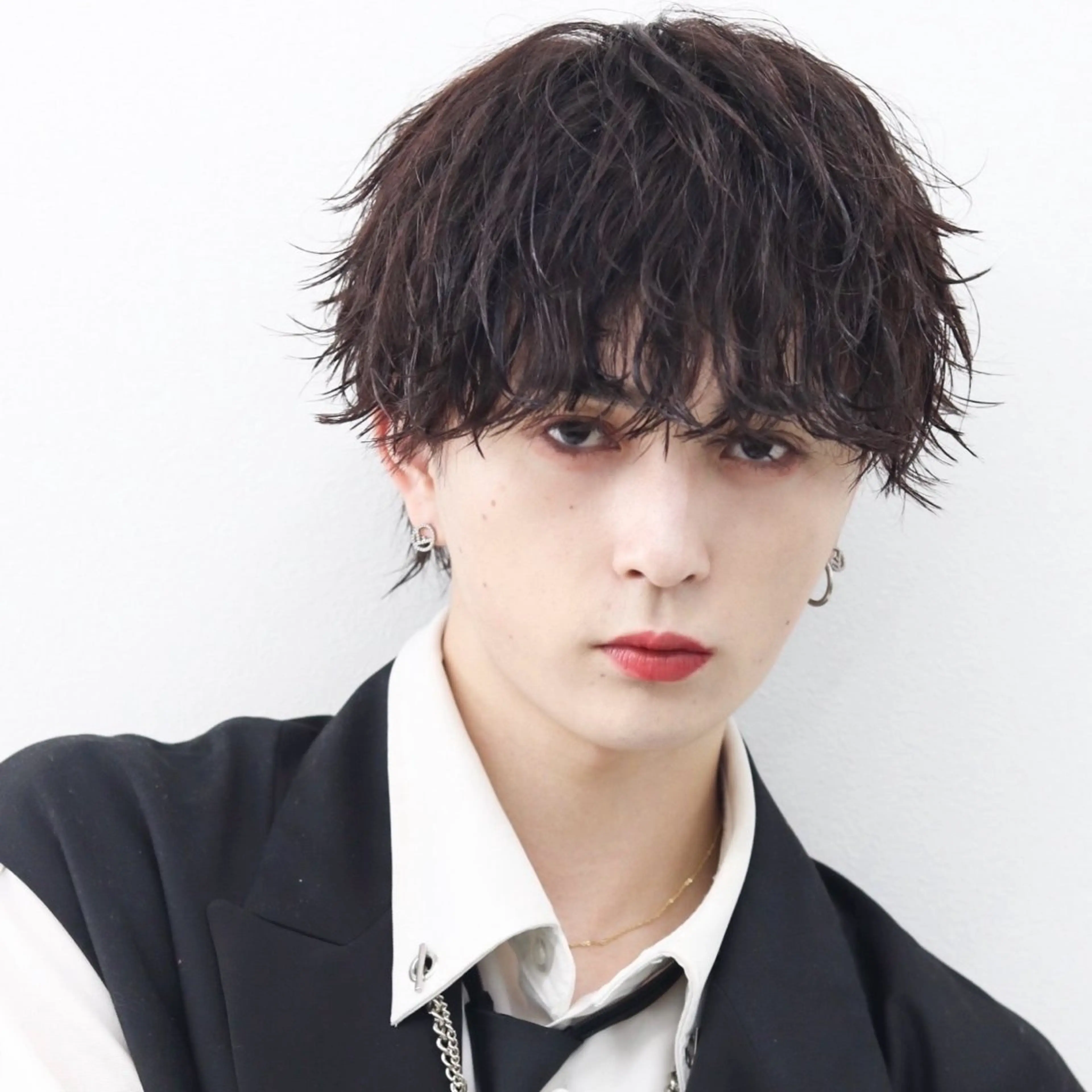 ミディアム カラー パーマ メンズ カット ヘアカラー トリートメント シースルーマッシュ/ メンズ/KYOHEIのヘアスタイル