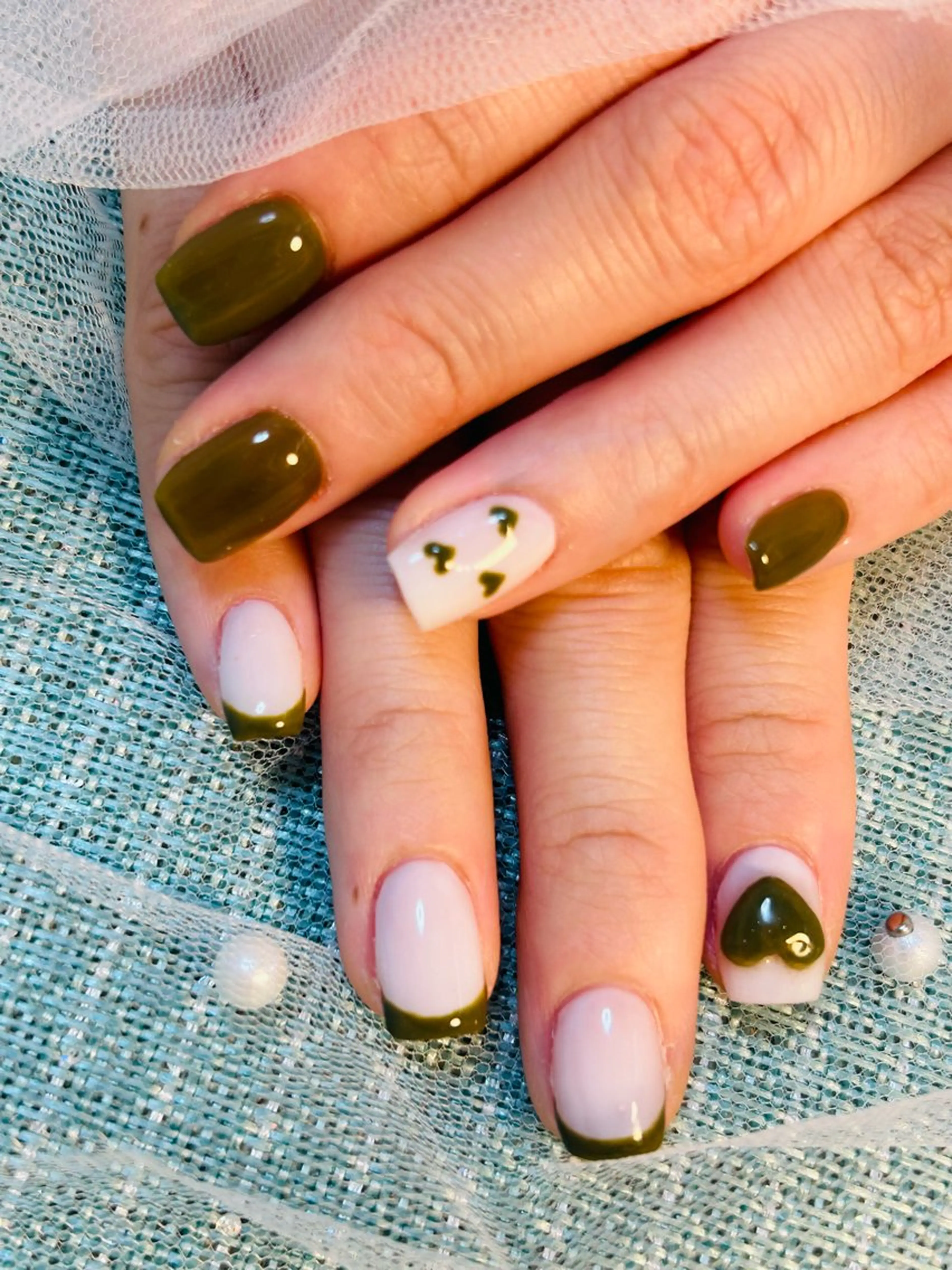 ネイル ハート 金森 真以のネイルデザイン