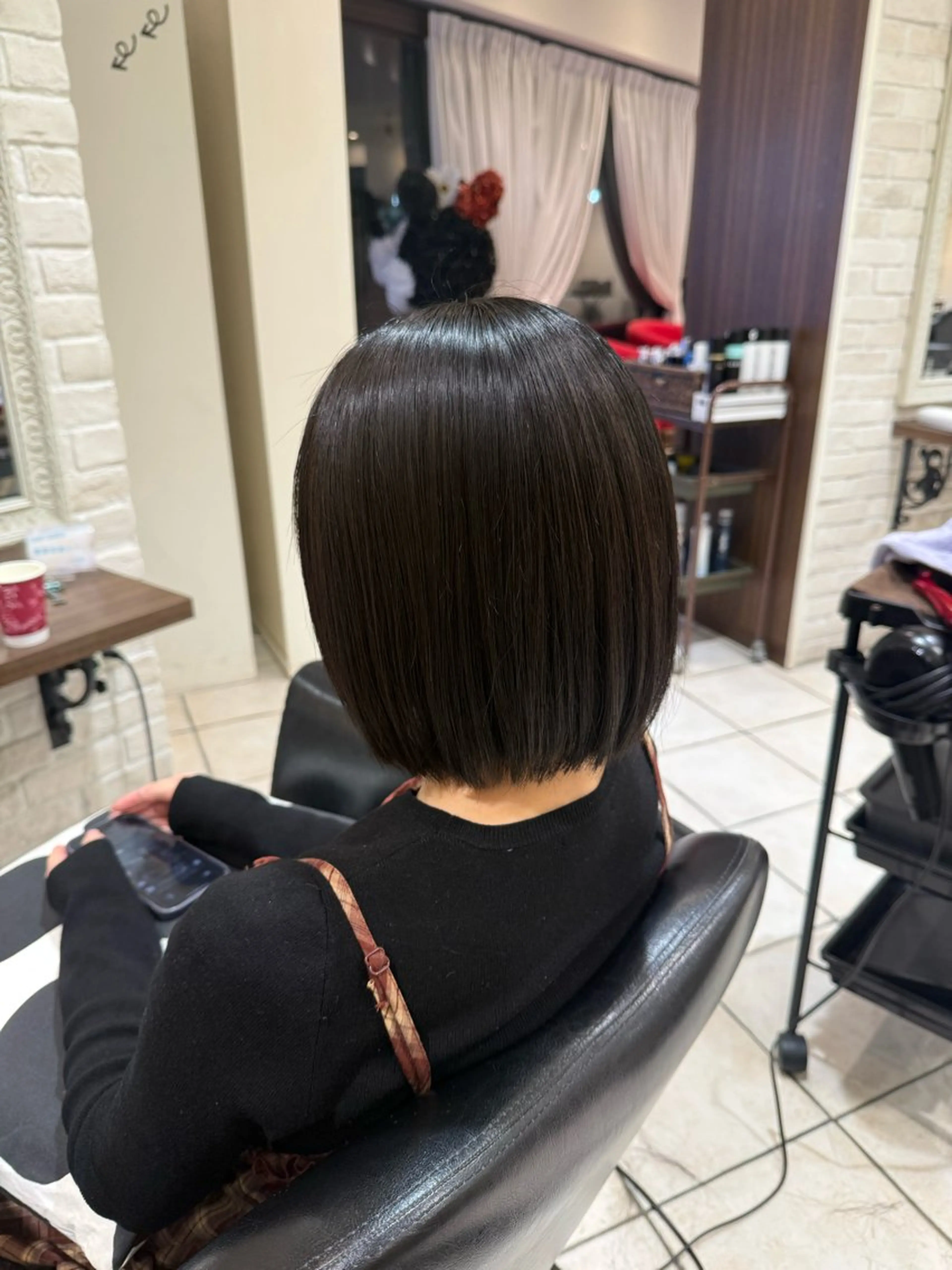 ショート ボブレイヤー ボブ 韓国風ヘア レイヤーカット 🩵RIKO🩵 透明感カラー🫧のヘアスタイル