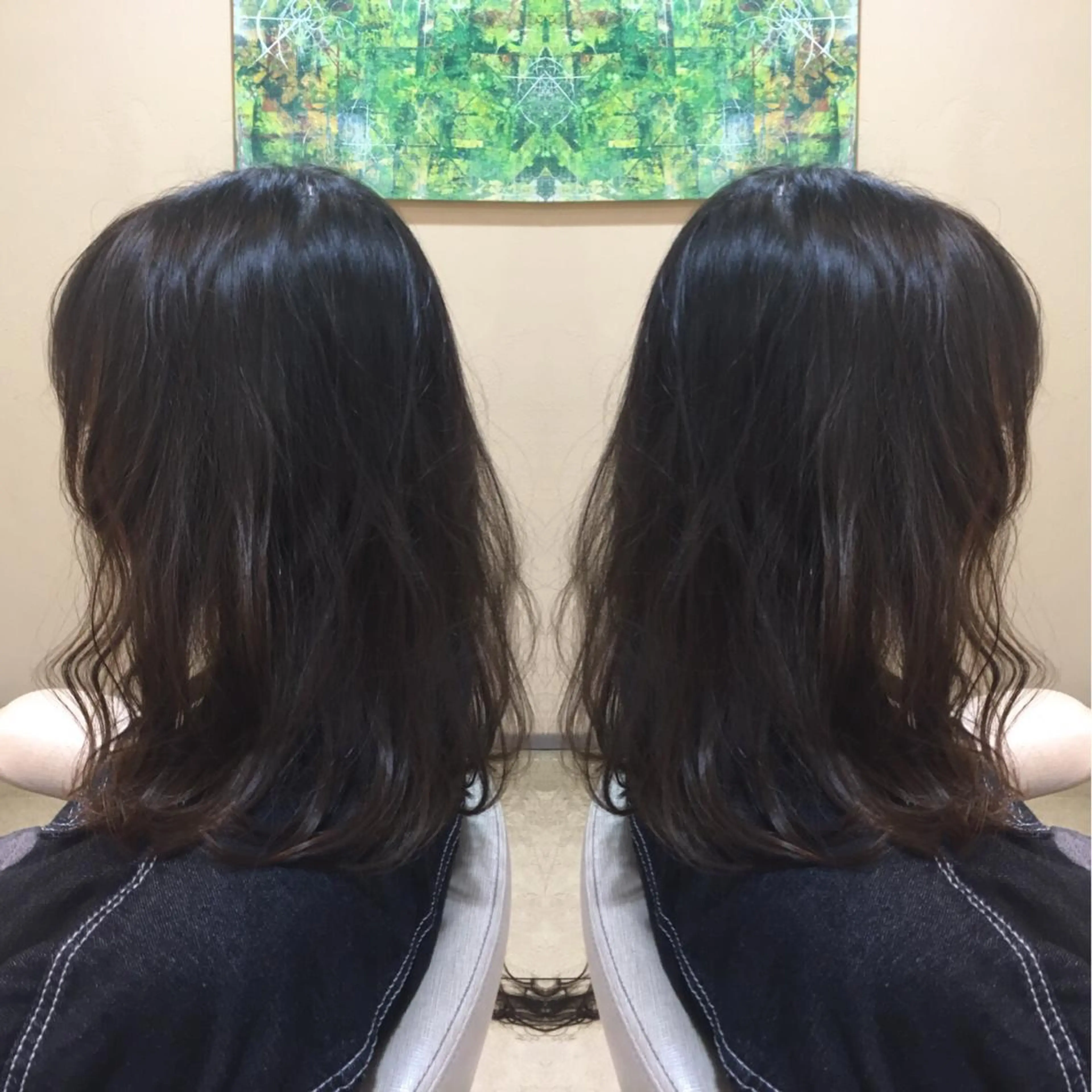 セミロング カラー 🐝肥田 しょーと🐝のヘアスタイル