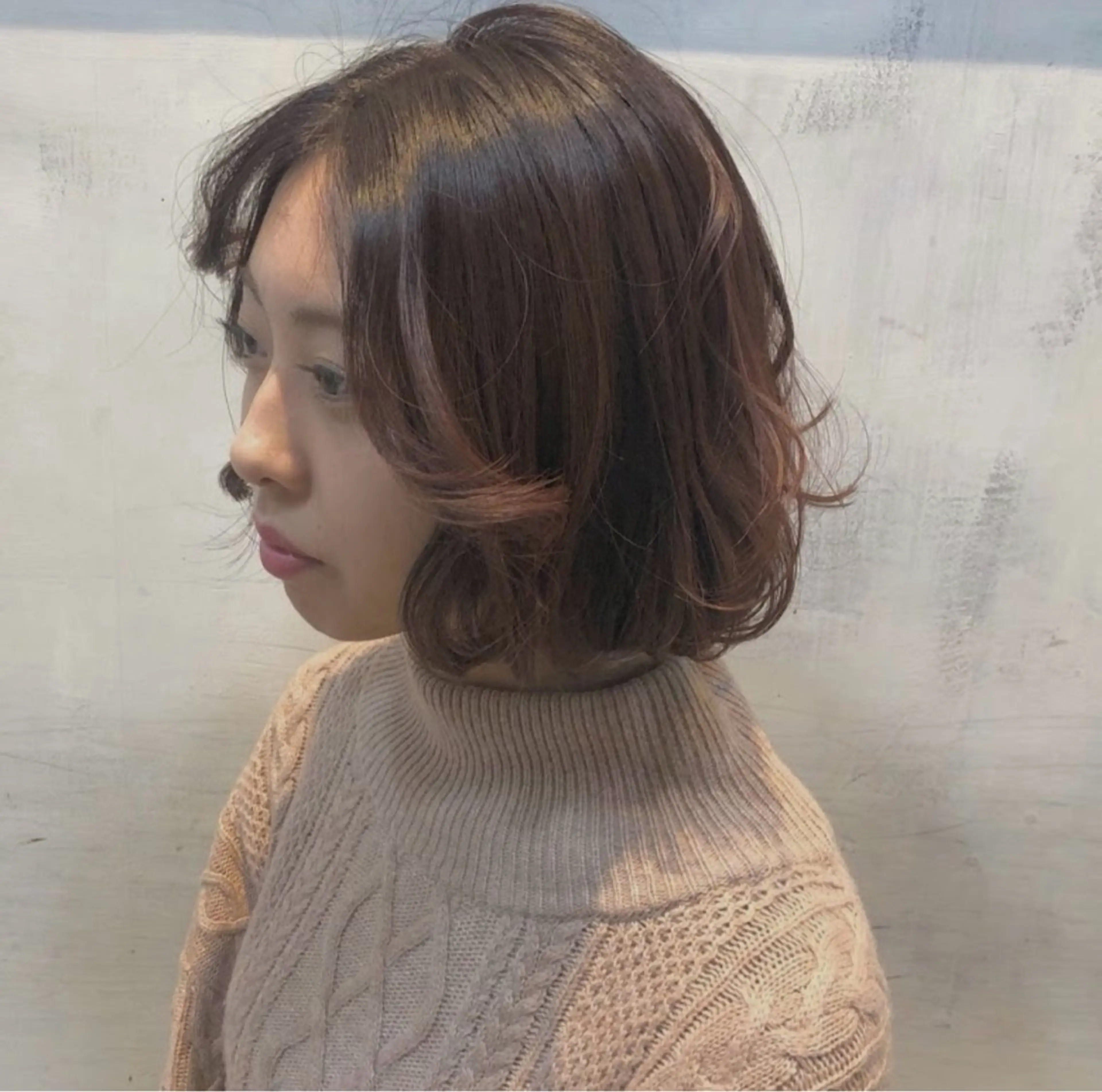 ミディアム カラー カット ヘアカラー トリートメント SHIN 白楽店/Loops所属・髪質改善/かわの ひとしのヘアスタイル