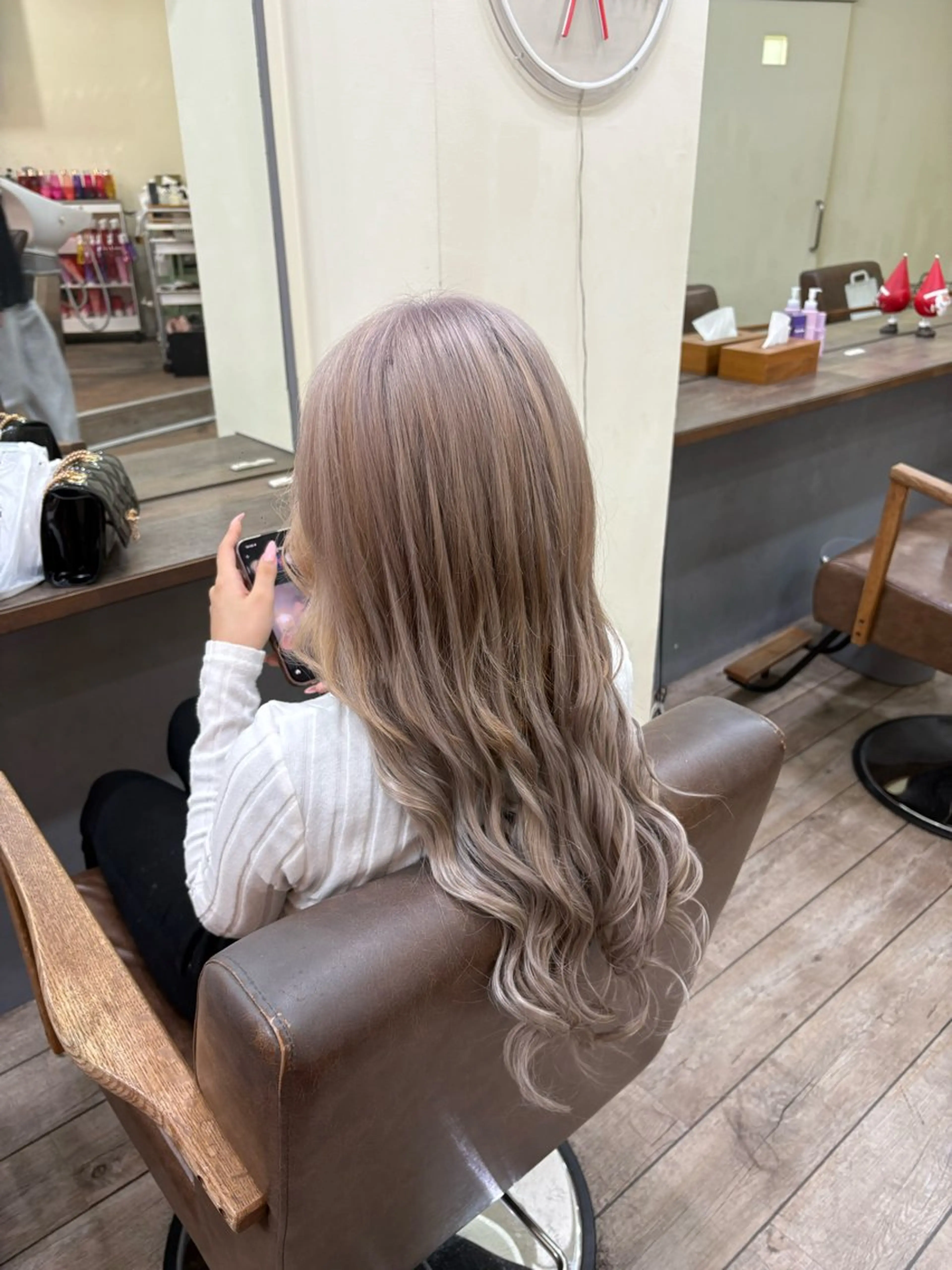 ロング カラー 編み込みエクステ ブリーチ ダブルカラー エクステ ヘアカラー エクステ エクステ/大須/黒坂 佳乃のヘアスタイル