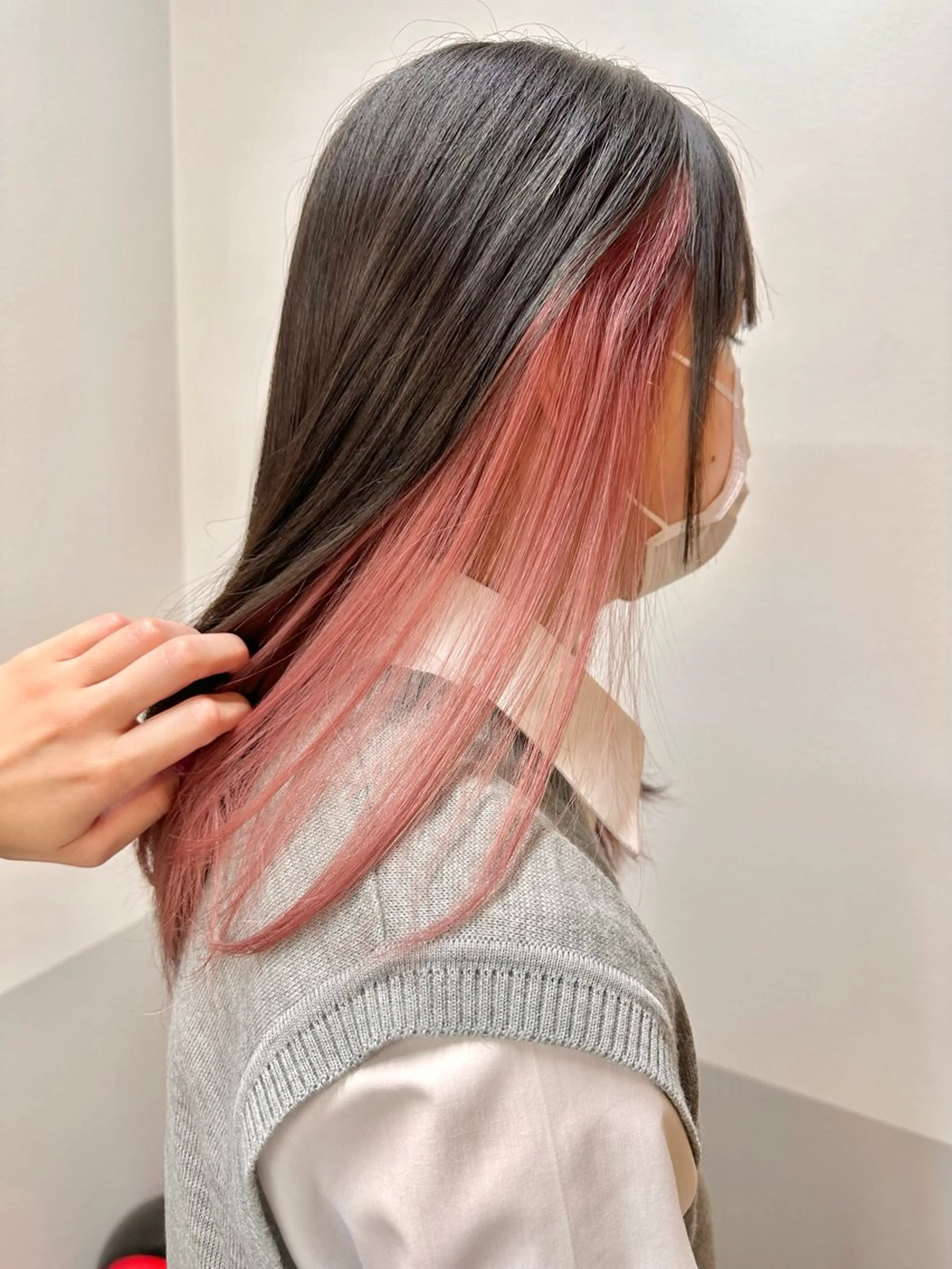 インナーカラー🐝🍯（インナー部分のみ表面カラーなし）の写真