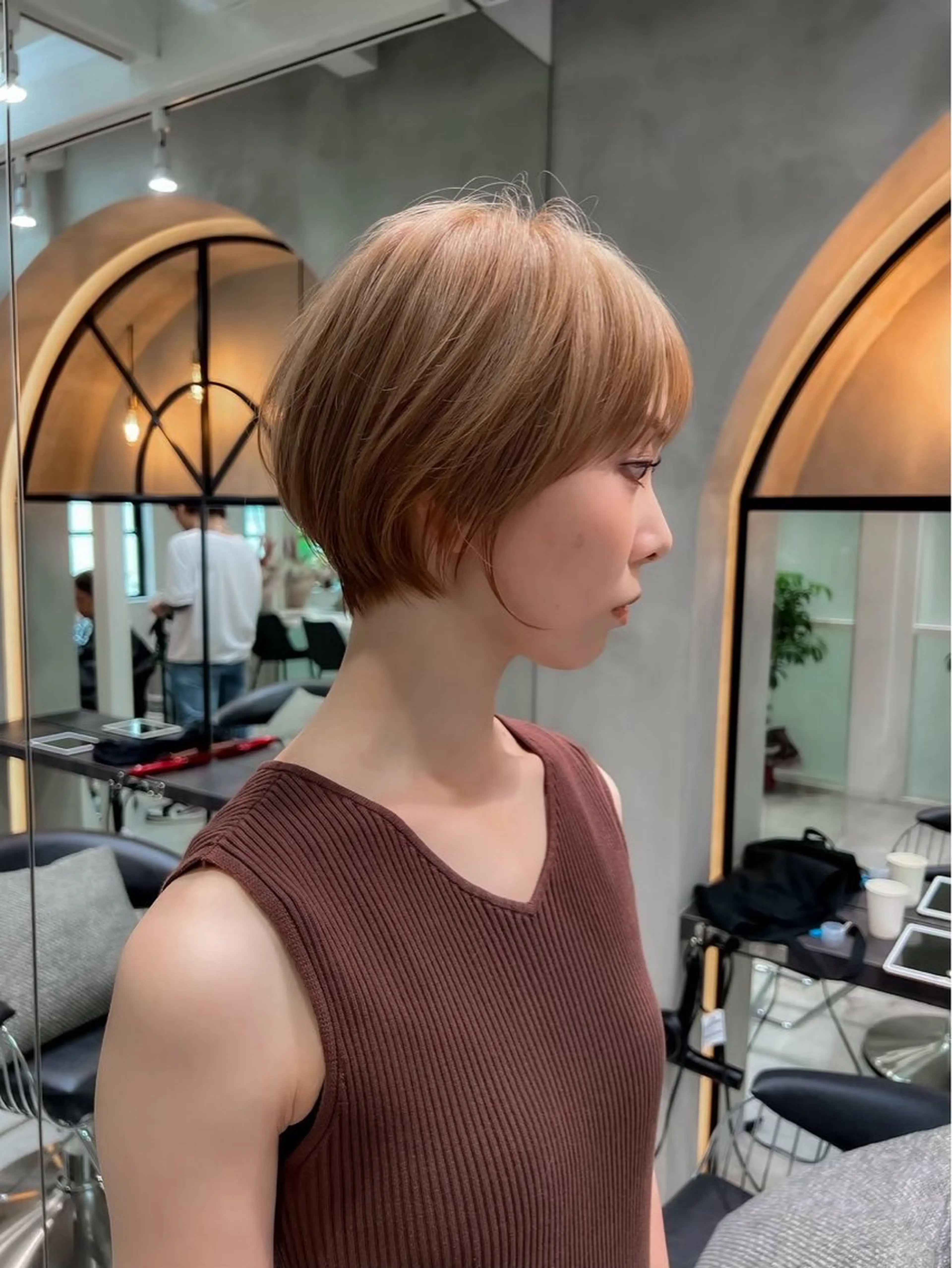 ショート ショートヘア ボブ/縮毛矯正 虎白のヘアスタイル