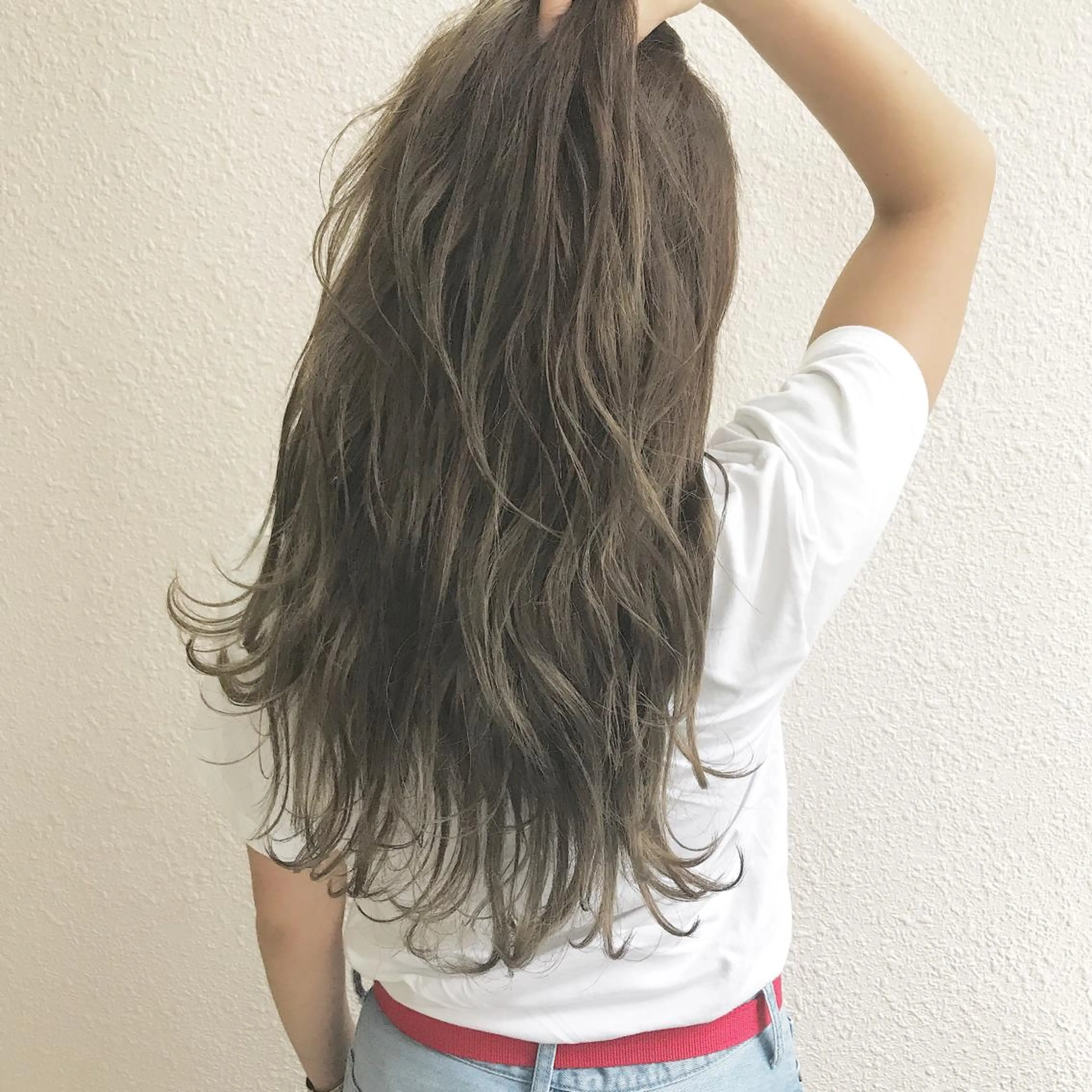 ロング カラー グレージュ ハイライトカラー ハイライト 髪質改善満足度NO1 山下のヘアスタイル