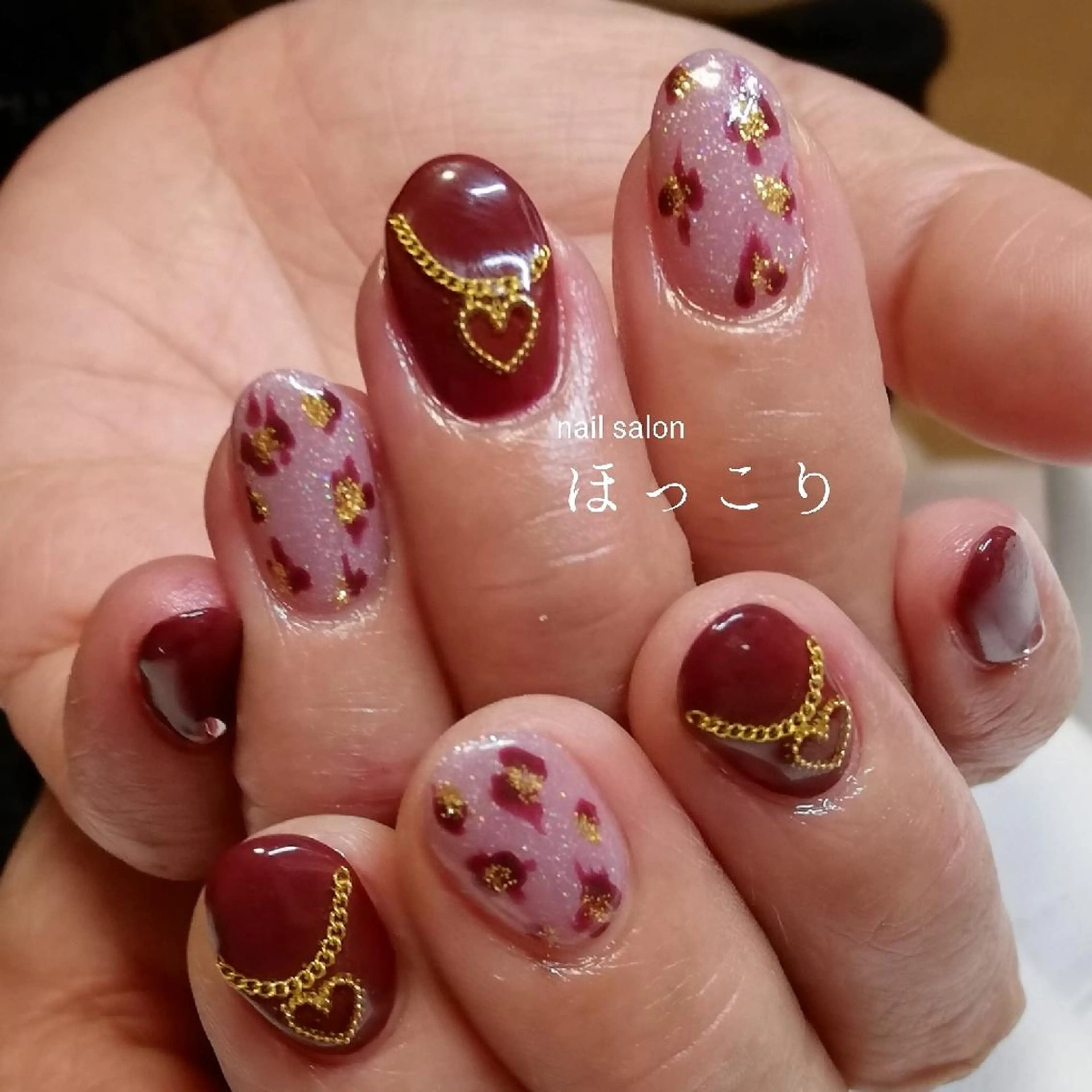 ネイル ジェルネイル パラジェル ストーンネイル ネイルサロンほっこり kanaのネイルデザイン