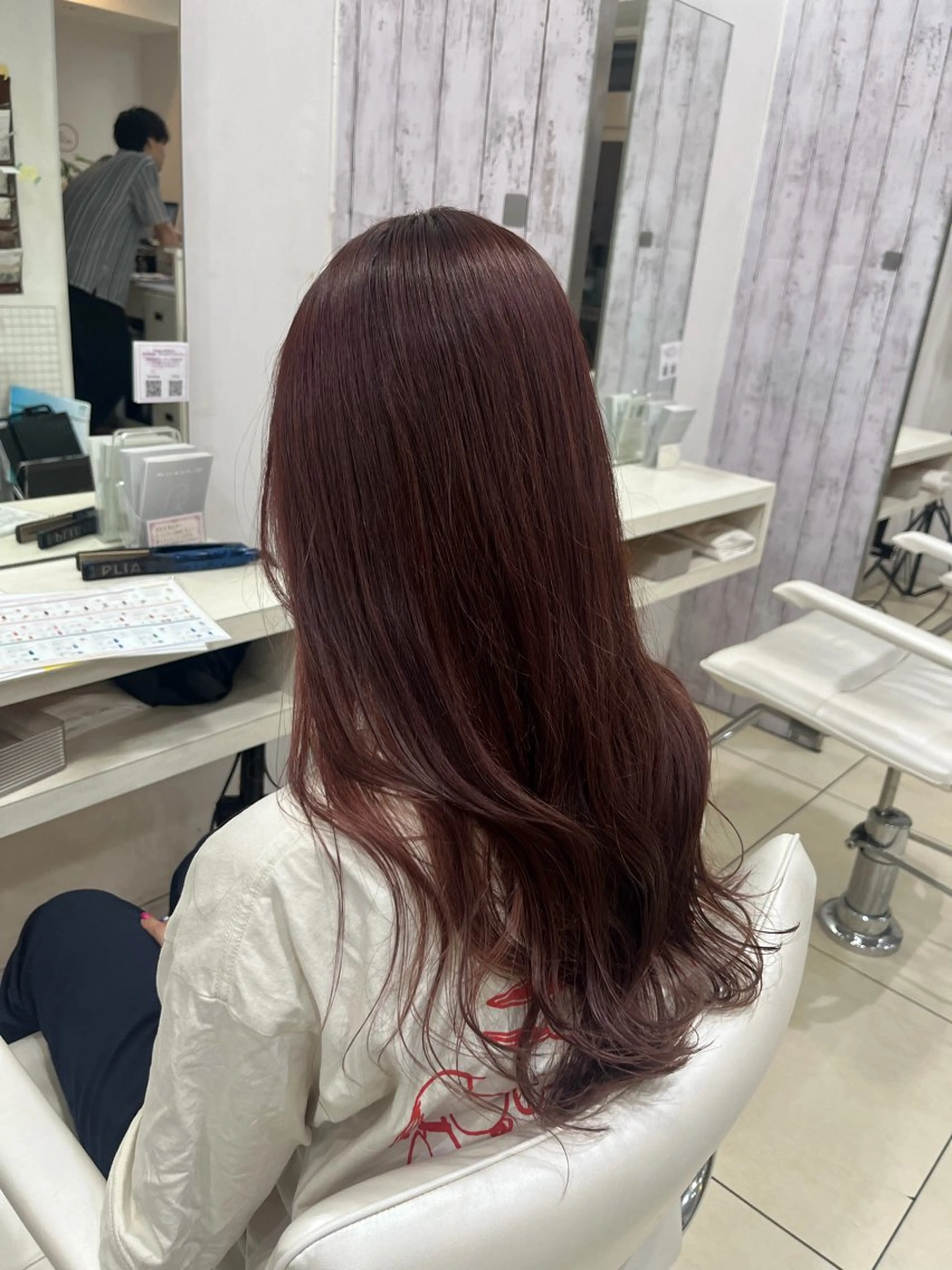 ロング カラー ピンクカラー カット トリートメント 🤎ベージュカラー/ 髪質改善/山岸🤎のヘアスタイル