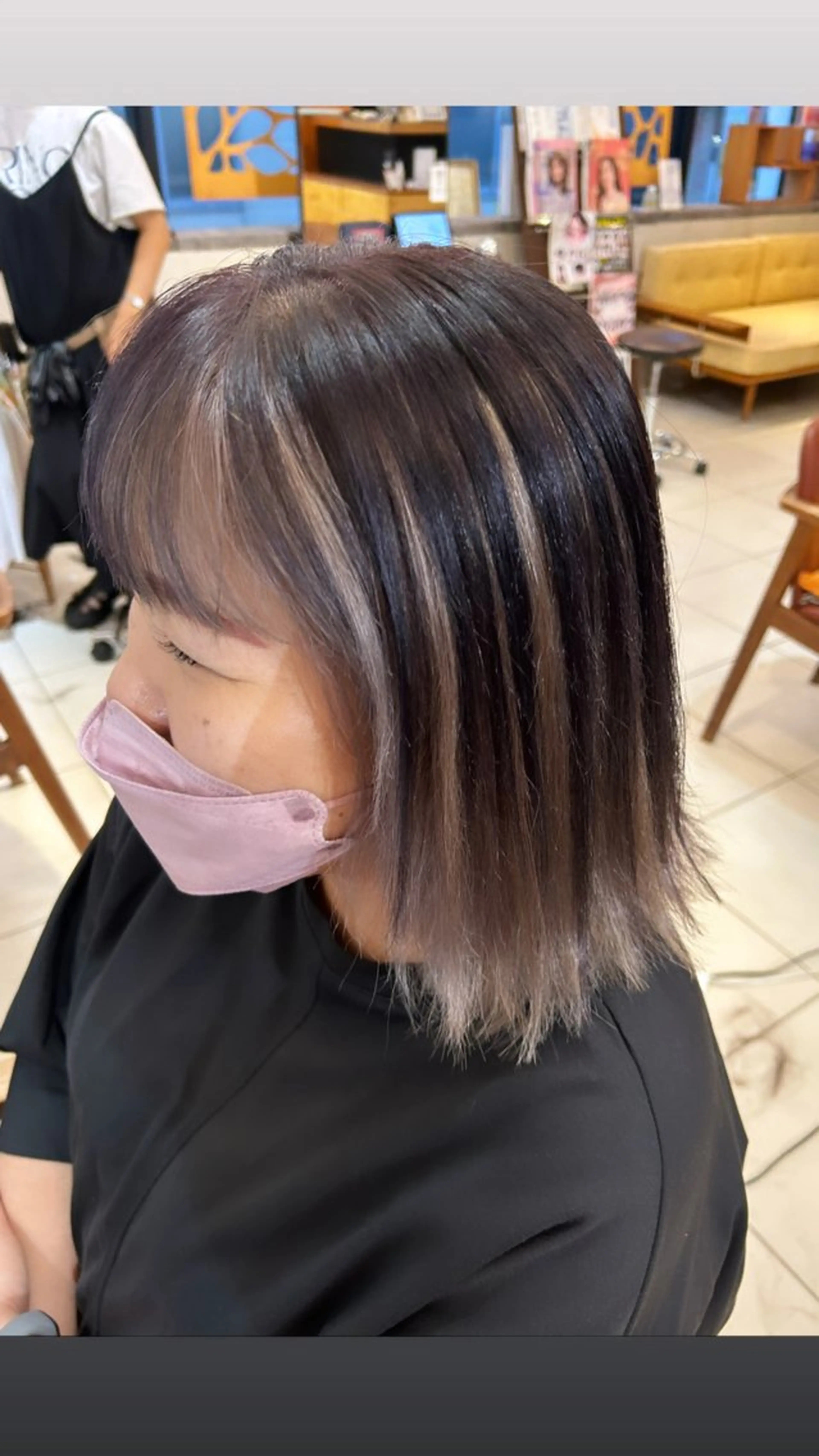 ミディアム カラー インナーカラー ヘアカラー 艶カラー/耳つぼ/ 渡辺奈緒のその他イメージ