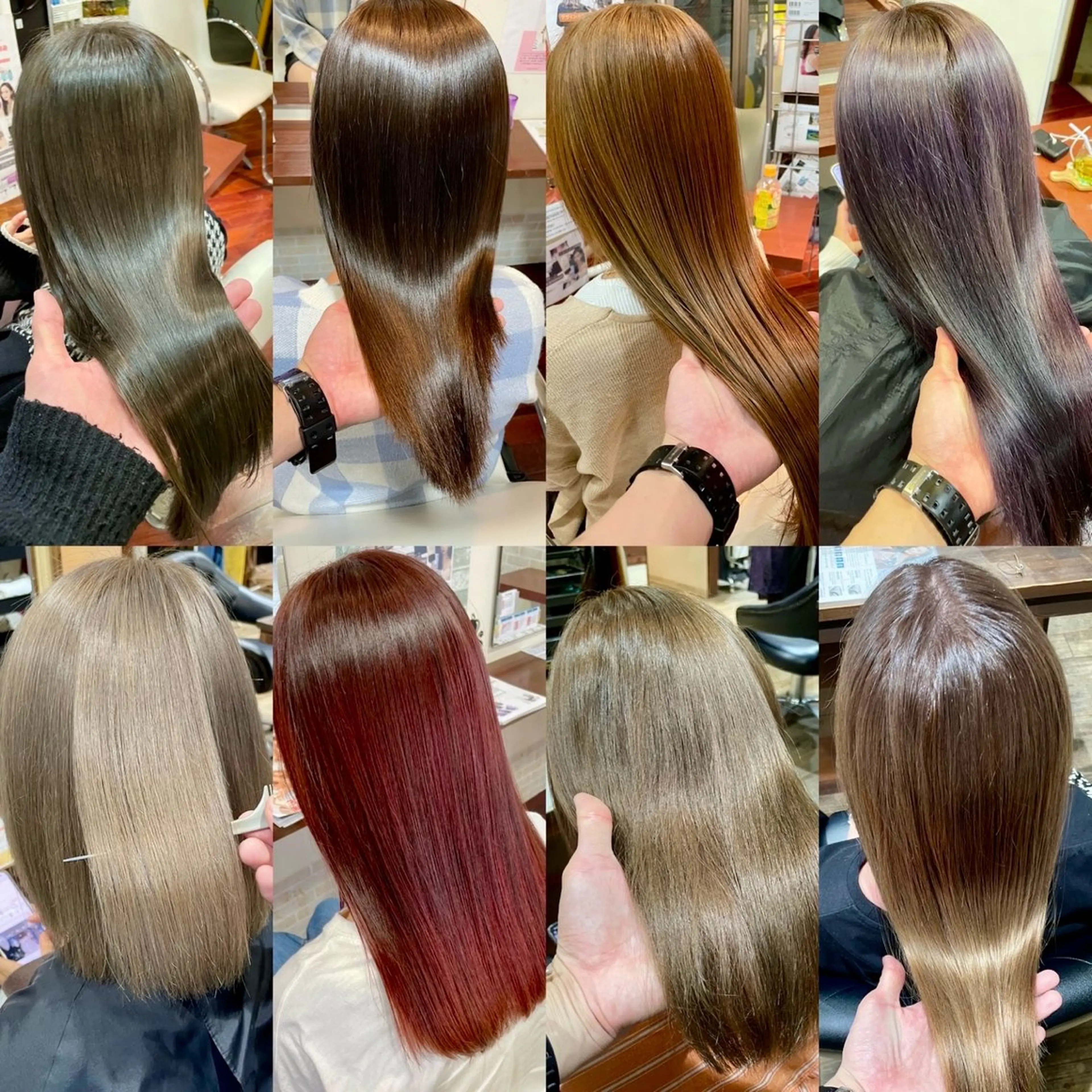 ミディアム カラー カット ヘアカラー 縮毛矯正 トリートメント 髪質改善美容師 🪽YOSSYのヘアスタイル