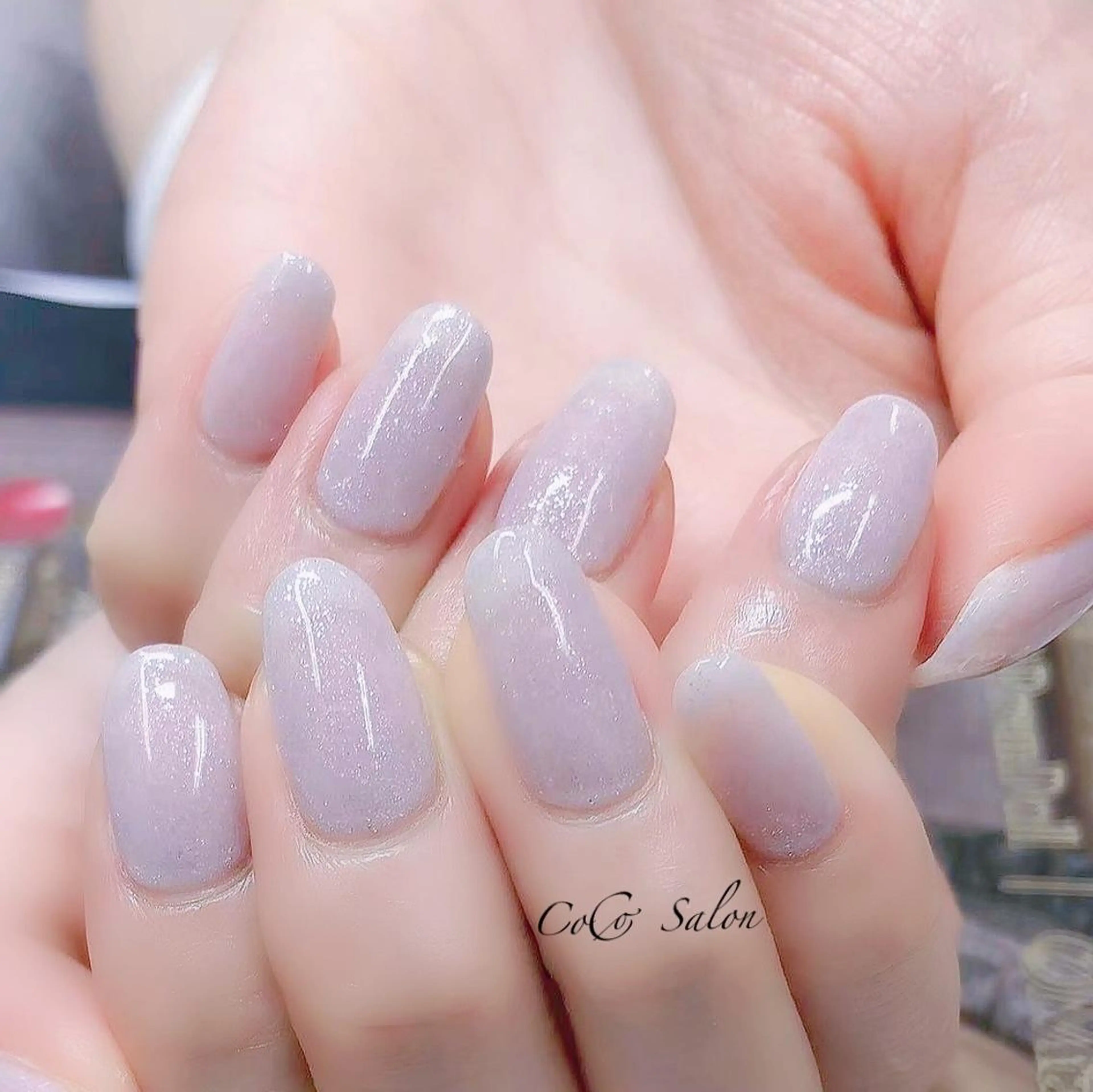 ネイル 長さ出し ジェルネイル キラキラネイル オフィスネイル ワンカラーネイル CoCoSalon ネイル/まつ毛予約のネイルデザイン