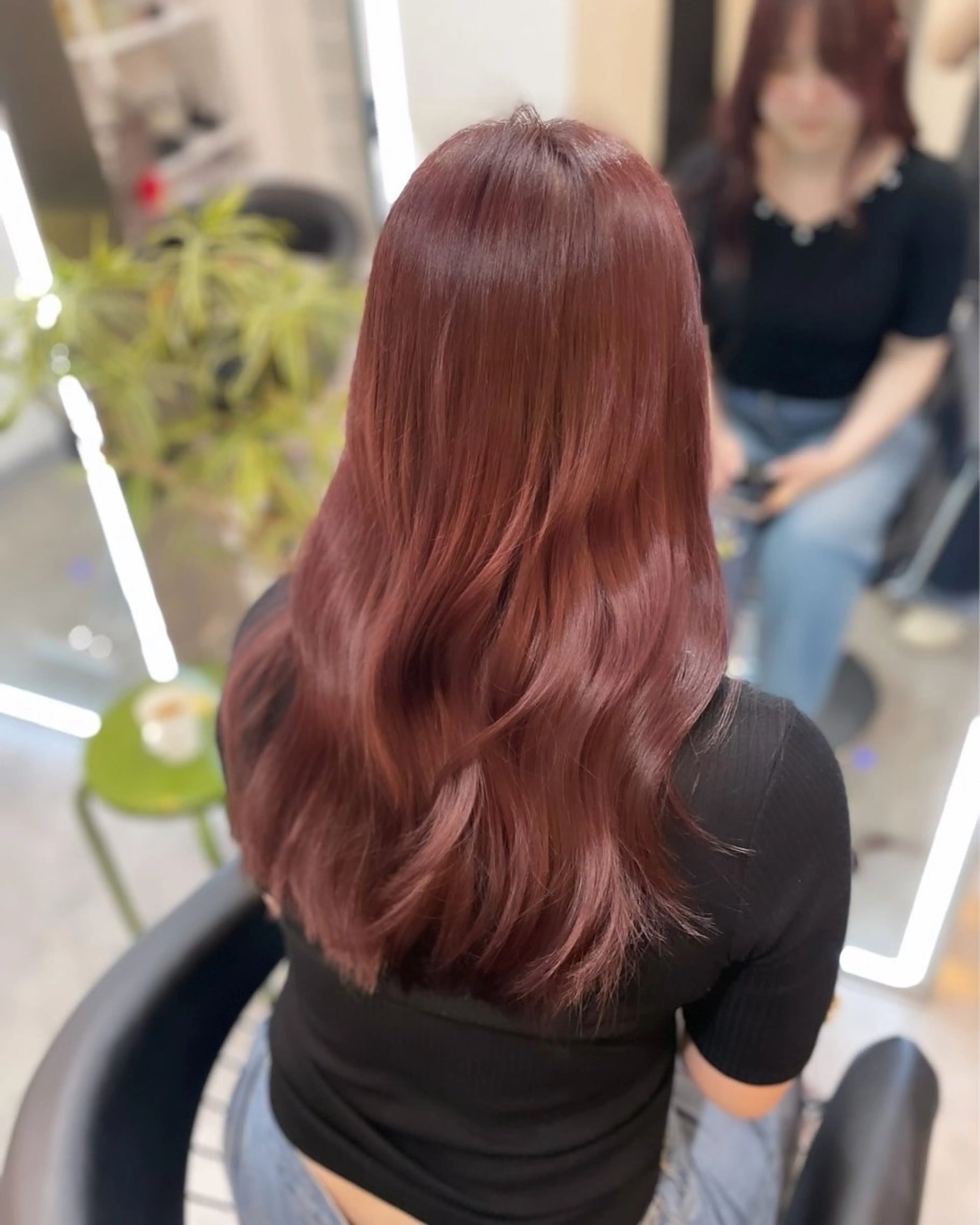 ロング カラー ケアカラー レッドカラー トリートメント ARARE HAIR みゆきのヘアスタイル